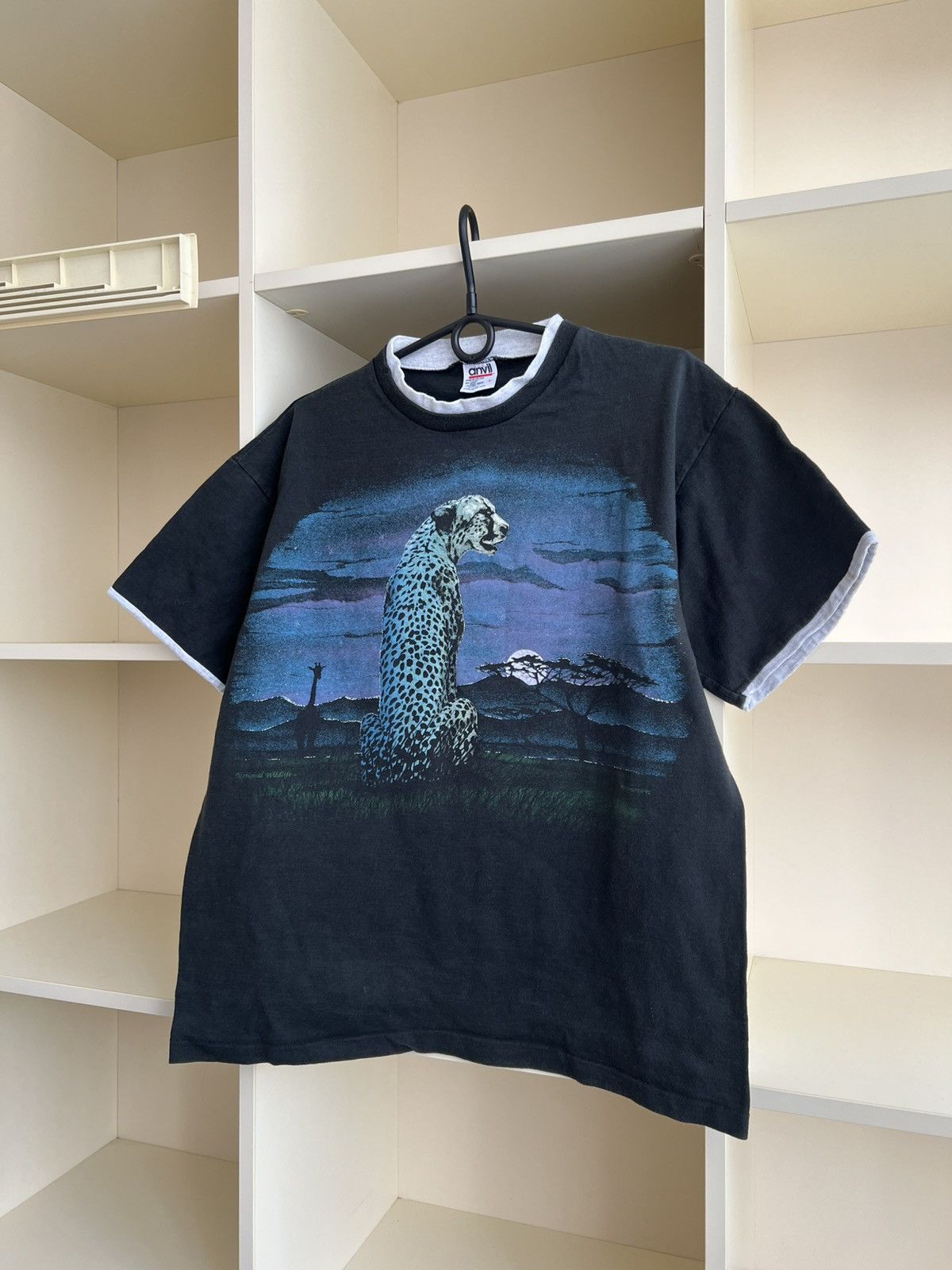 Anvil Vintage 90s Anvil Cheetah T-Shirt Made in USA Safari Nature Size US L / EU 52-54 / 3 - 4 Thumbnail