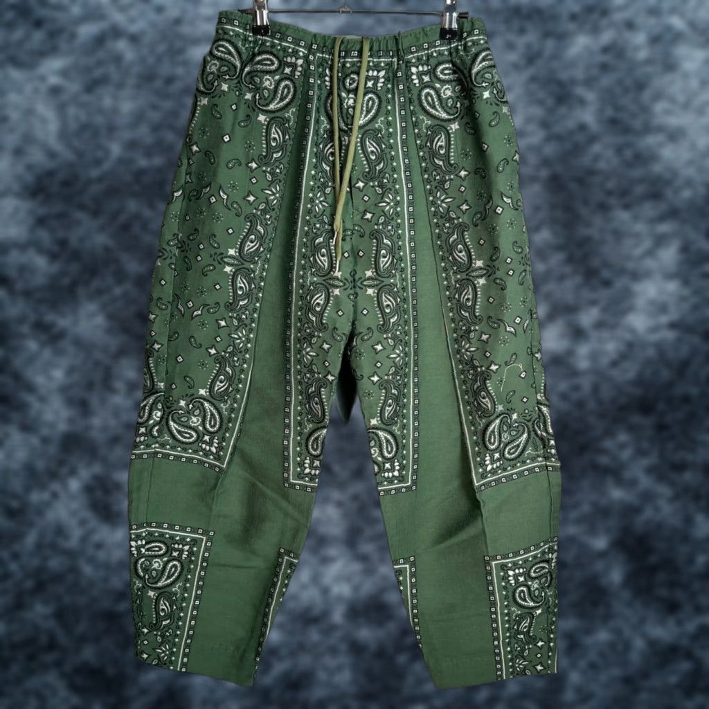 TOGA VIRILIS Toga Virilis Green Paisley Bandana Jacquard Pants Size 44 Made In Japan Womens Size 30" / US 8 / IT 44 - 1 Thumbnail
