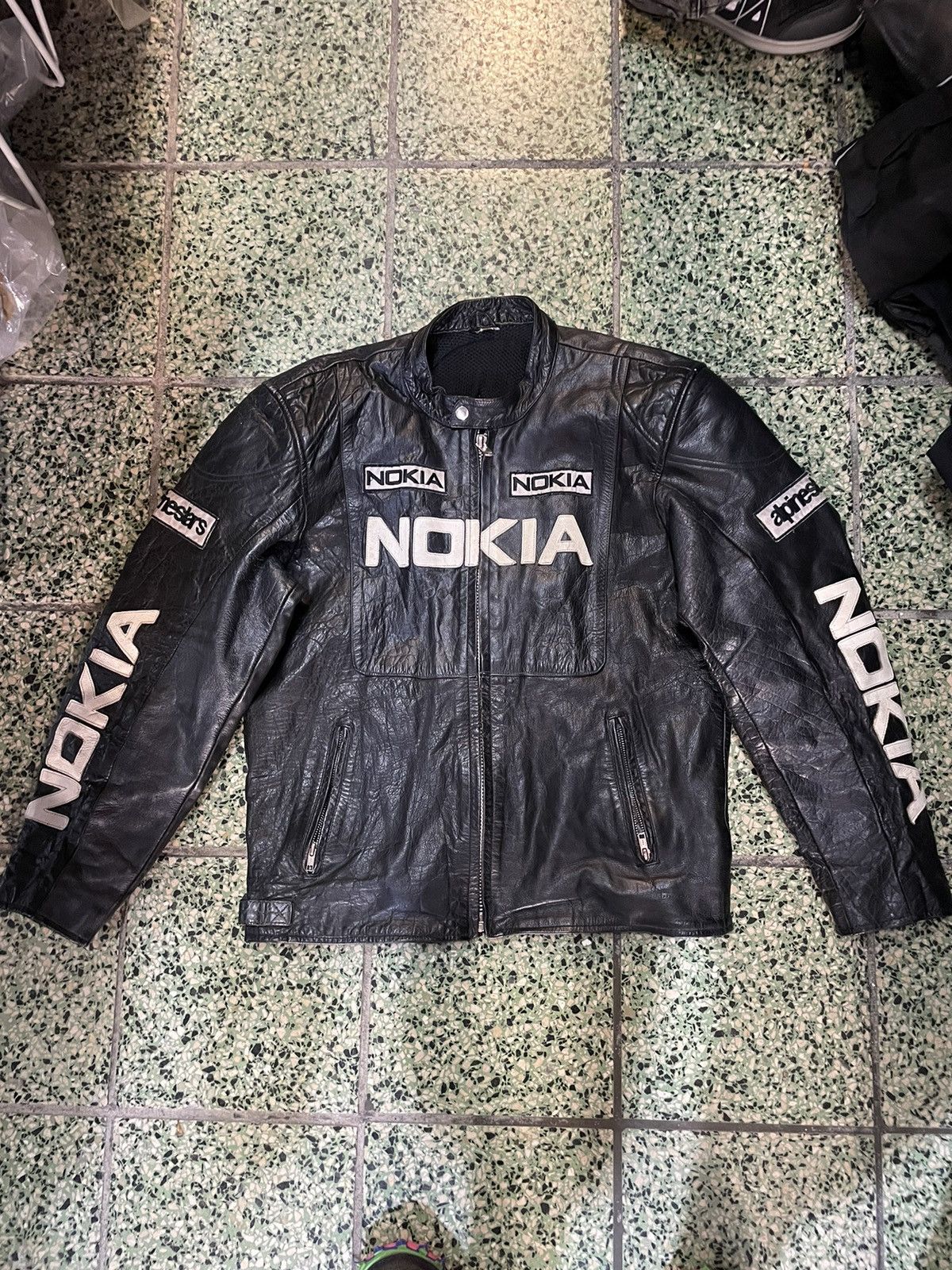 NASCAR × Vintage VINTAGE NOKIA LEATHER JACKET RACING F1 90s Size US L / EU 52-54 / 3 - 2 Thumbnail