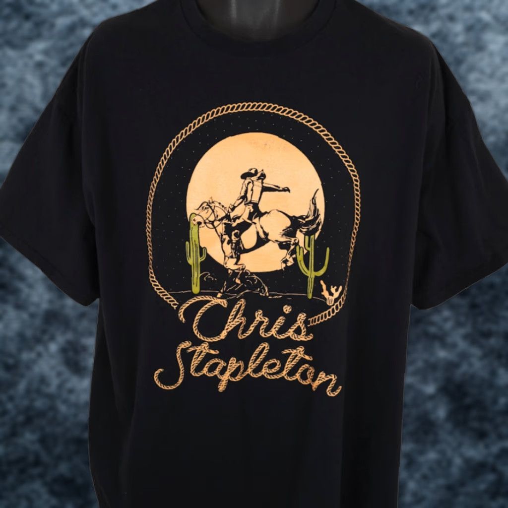 Vintage Chris Stapleton T Shirt Mens 2XL Black Size US XXL / EU 58 / 5 - 1 Thumbnail