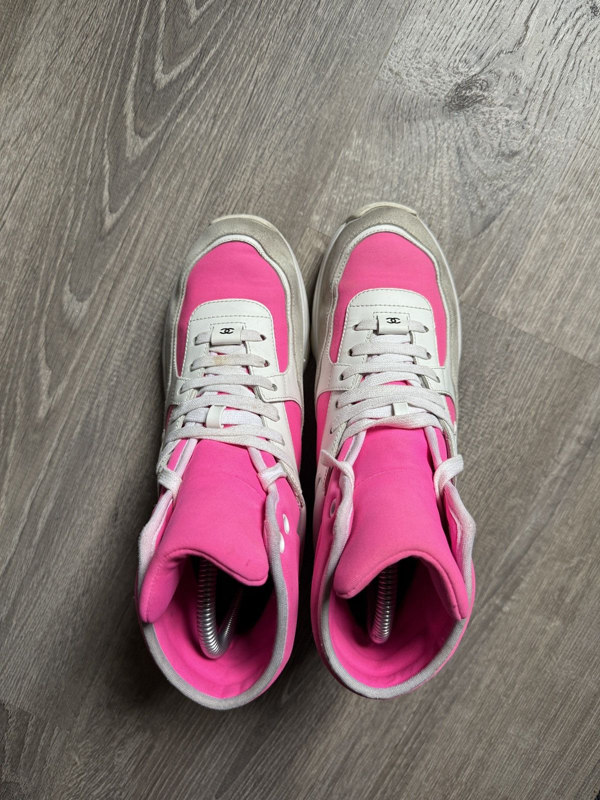 Chanel Chanel 2018 Interlocking CC Logo Chunky Sneakers🔥💞 Size US 6.5 / IT 36.5 - 5 Thumbnail