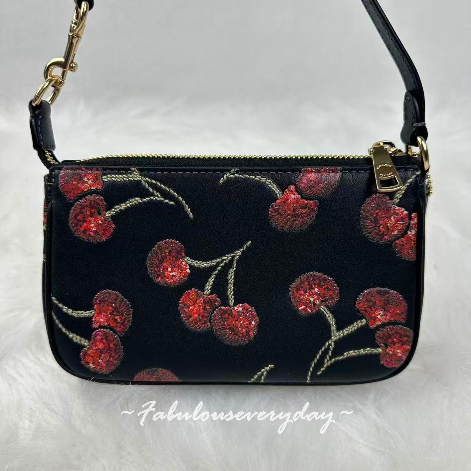 Coach Coach Nolita 19 With Cherry Print In Leather/Gold/Black Size ONE SIZE - 3 Thumbnail