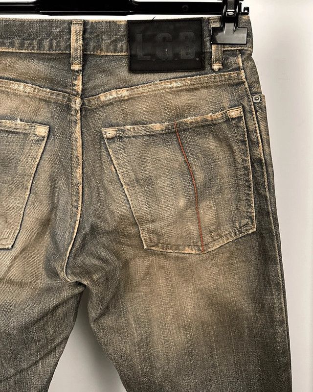 Le Grande Bleu (L.G.B.) LGB Mud Wash Cropped Bootcut Wolf Jeans (NO.WOLF 1818C) Size US 28 / EU 44 - 9 Thumbnail