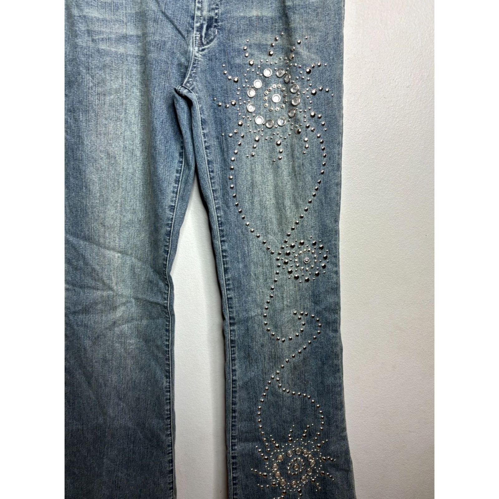 Denime VINTAGE Blue Pointe Jeans Women Size 11 Blue Straight Y2K Mid Rise Jeans 3736 Size 29" - 2 Thumbnail