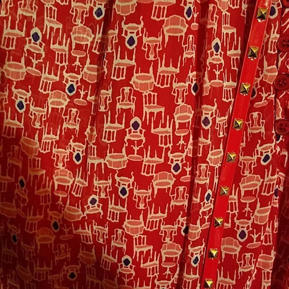 Other Love Fire Sleeveless 2 pc Red Chair Print & Belt Size M / US 6-8 / IT 42-44 - 2 Thumbnail