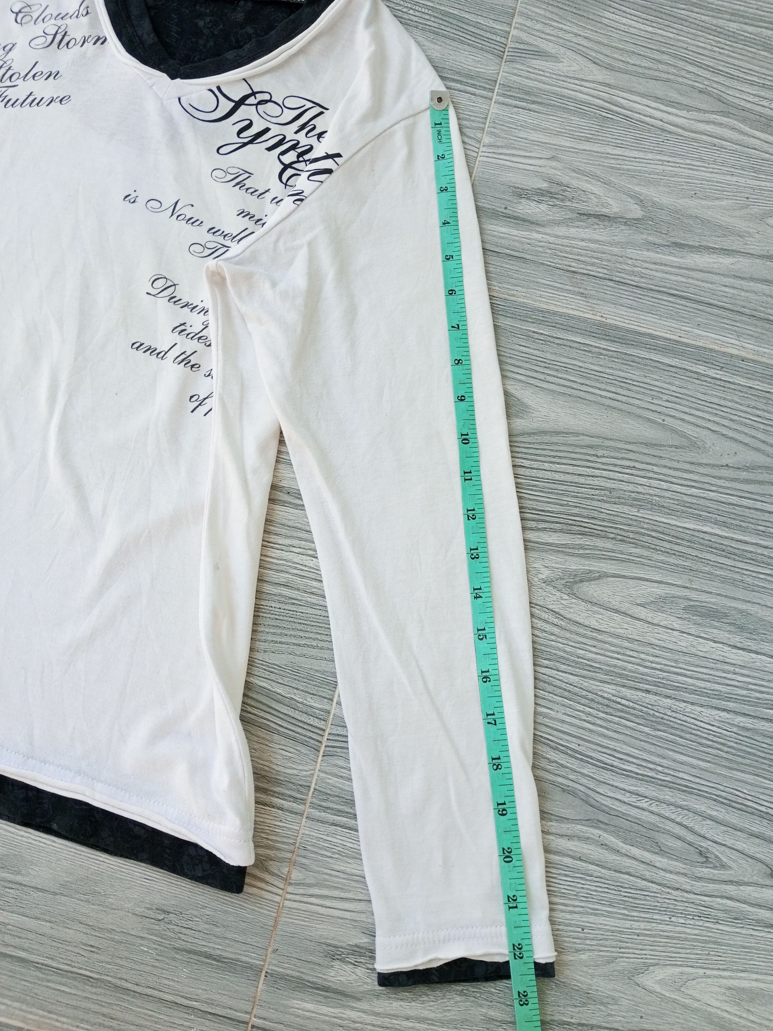 Japanese Brand Japanese Brand Spinash Double Layer Poem T-Shirt Size US M / EU 48-50 / 2 - 9 Thumbnail