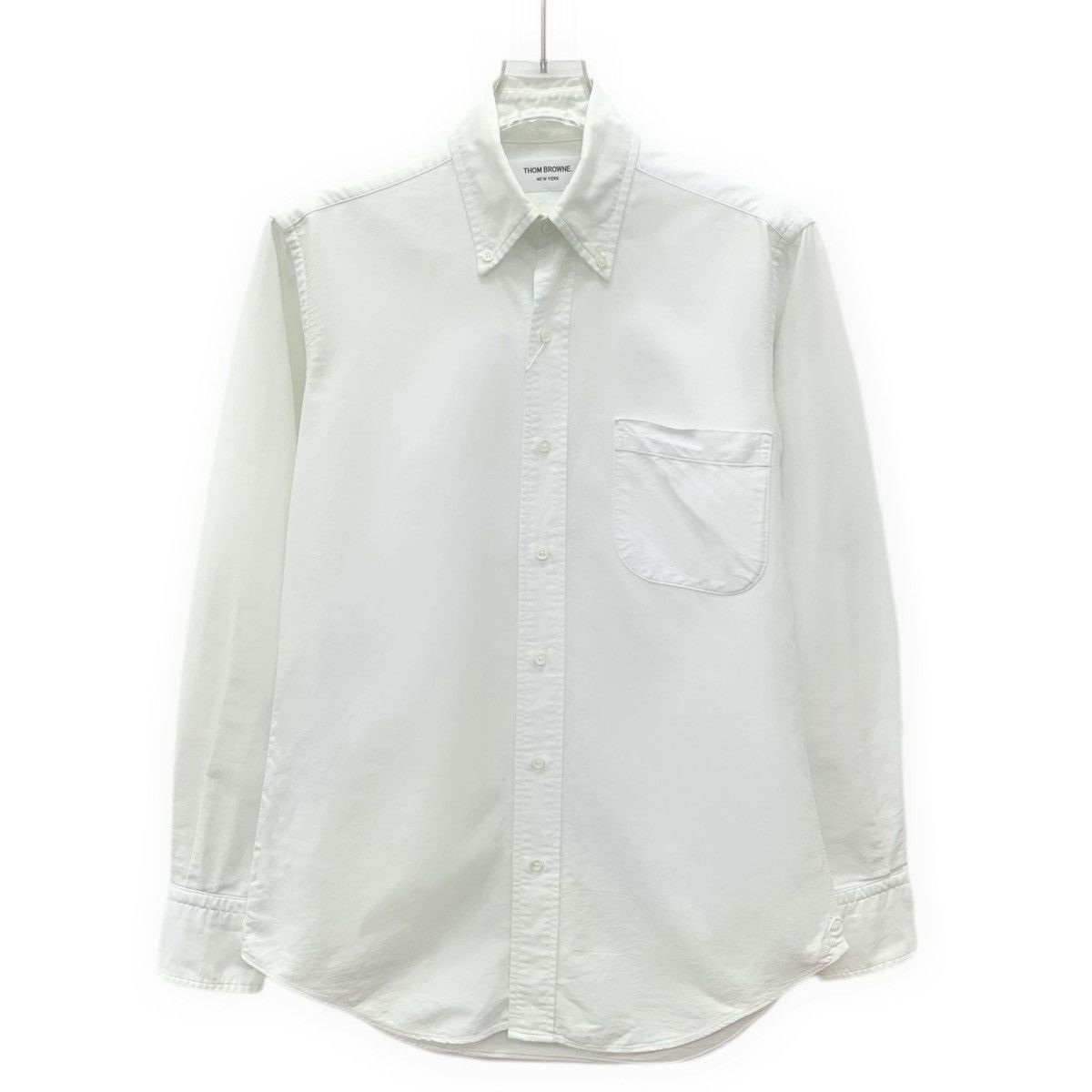 Thom Browne Thom Browne White Cotton Collared Long Sleeve Shirt K26WX Size US XS / EU 42 / 0 - 1 Thumbnail