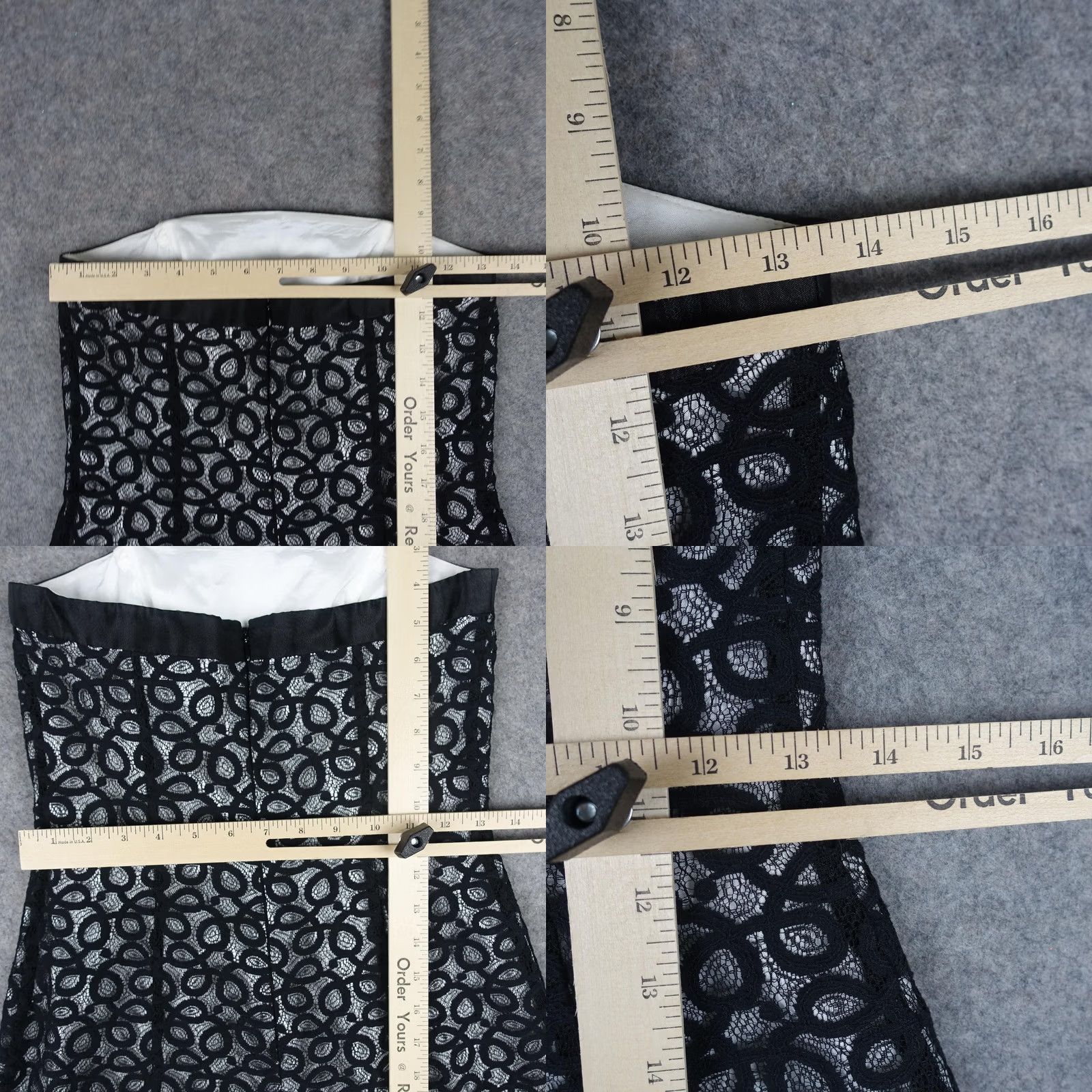 White House Black Market White House Black Market Dress Womens 0 Black Lace Strapless Fit & Flare Dress Knee Length Party Cocktail Womens Girls Size XS / US 0-2 / IT 36-38 - 8 Thumbnail