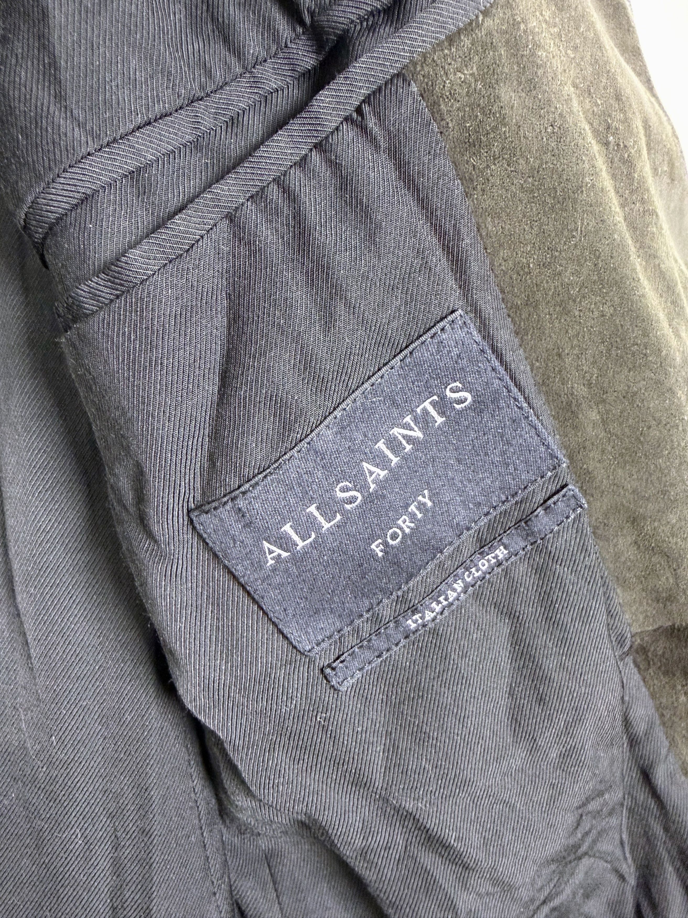 Allsaints Allsaints Merton Coat Wool Suede Solid Jacket (L) Size US L / EU 52-54 / 3 - 5 Thumbnail