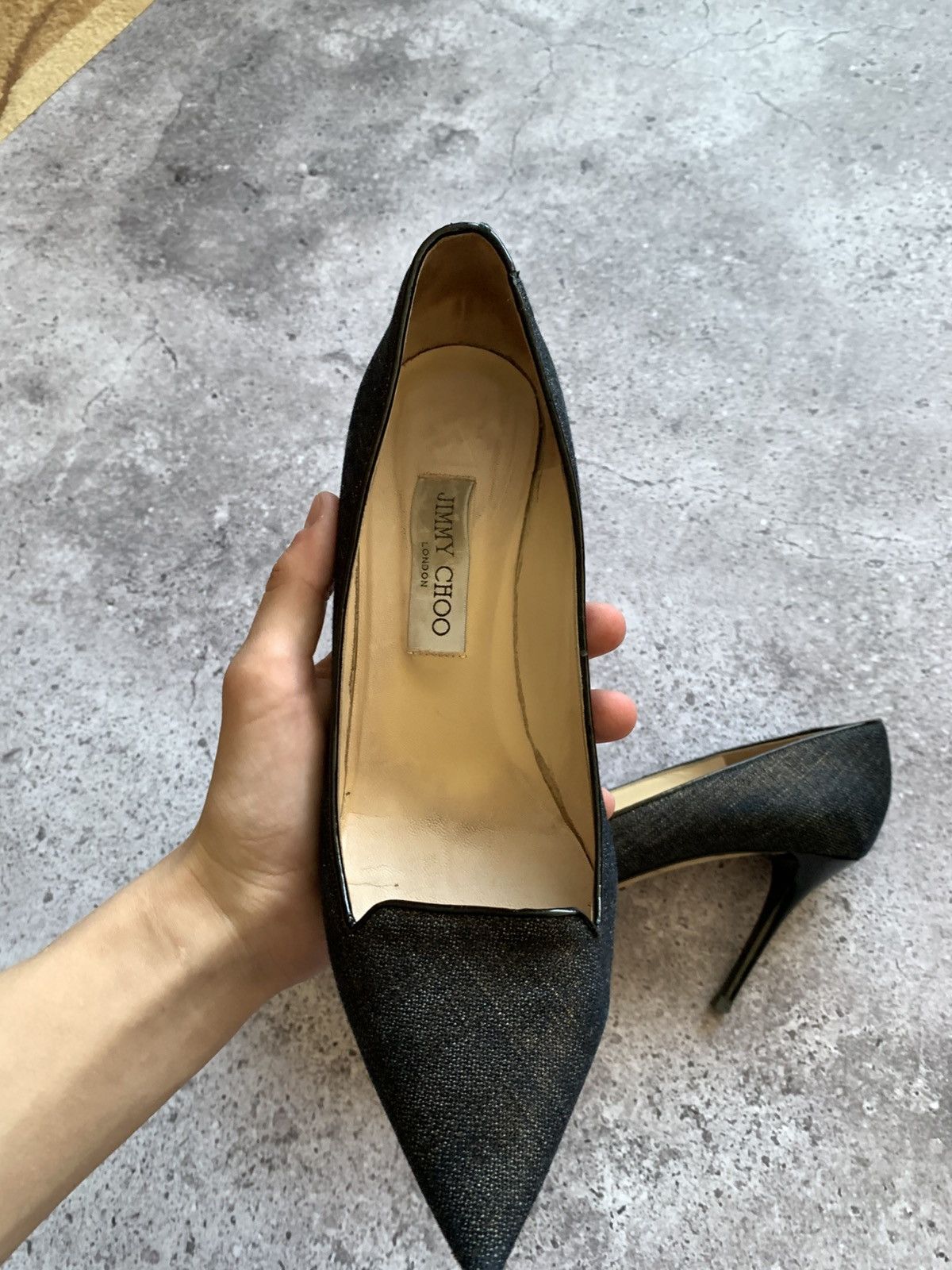 Jimmy Choo 🔥JIMMY CHOO DENIM HEELS Size US 10 / IT 40 - 12 Thumbnail