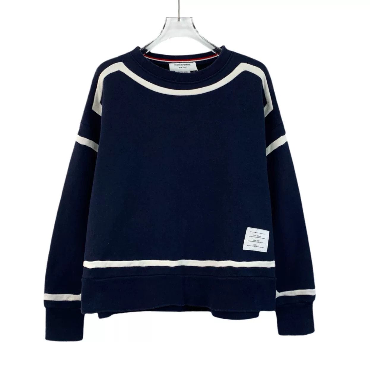 Thom Browne thom browne navy long sleeve sweatshirt Size US S / EU 44-46 / 1 - 1 Thumbnail