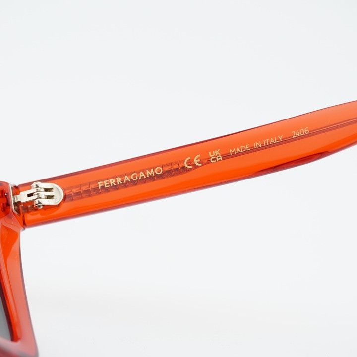 Salvatore Ferragamo SF2039SE 616 Cat Eye Sunglasses - Red / Grey Salvatore Ferragamo SF2039SE 616 Cat Eye Sunglasses - Red / Grey main image 4