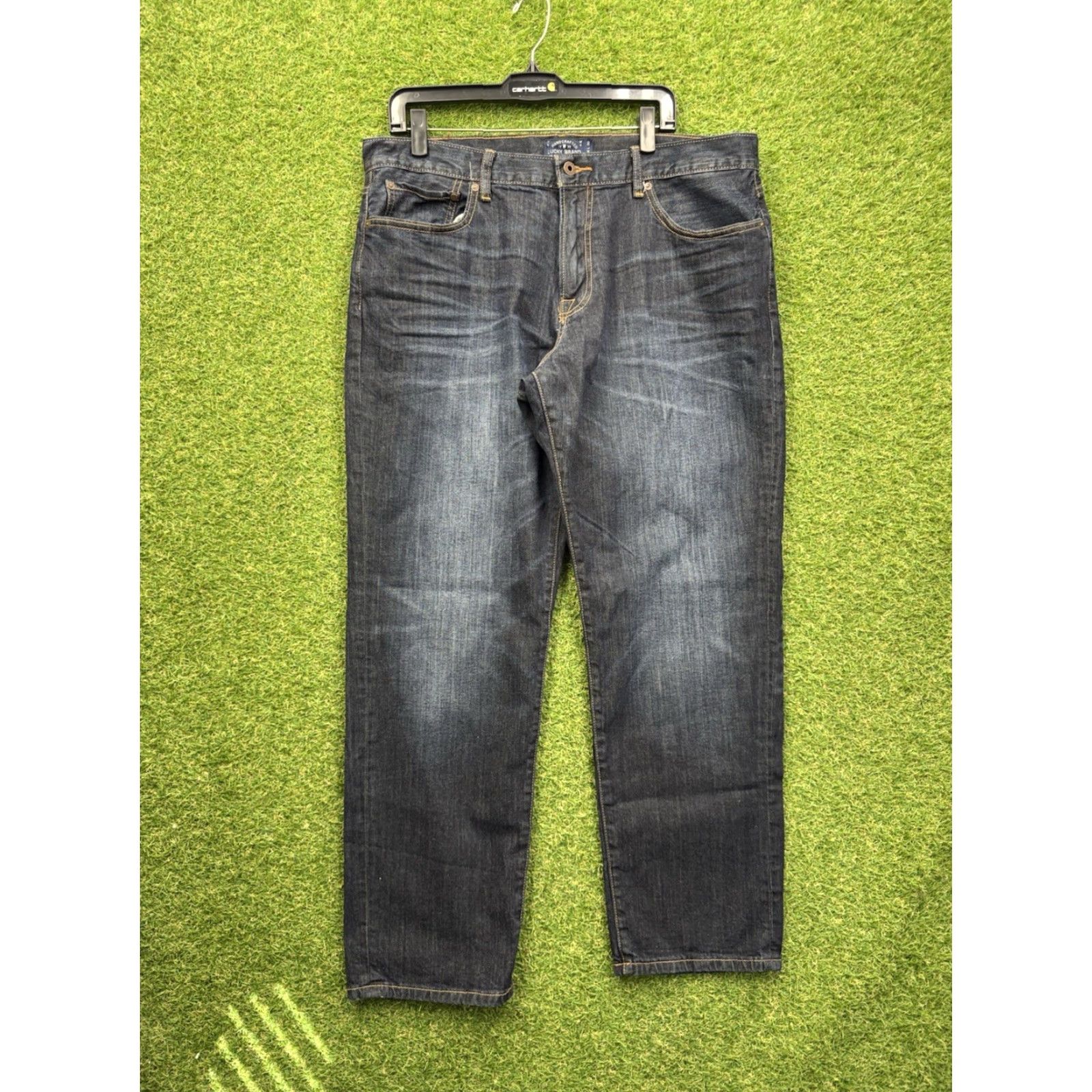 Lucky Brand Lucky Brand Jeans Men 38x30 Blue 221 Original Straight Fit Denim Jeans Regular Waist 38 Inseam 30 Solid Dark Blue Mens Jeans Size US 38 / EU 54 - 2 Thumbnail