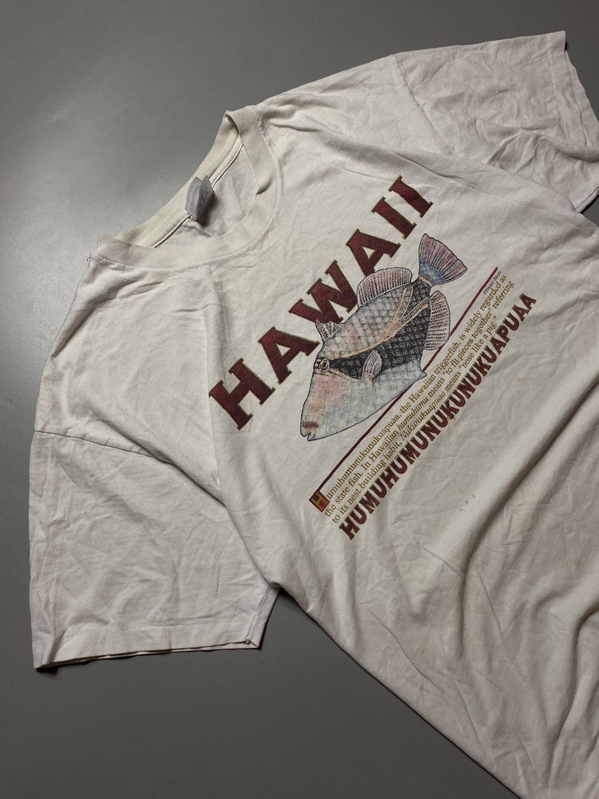 Vintage RARE! Hawaii 1990s t-shirt on one seam Size US XL / EU 56 / 4 - 2 Thumbnail