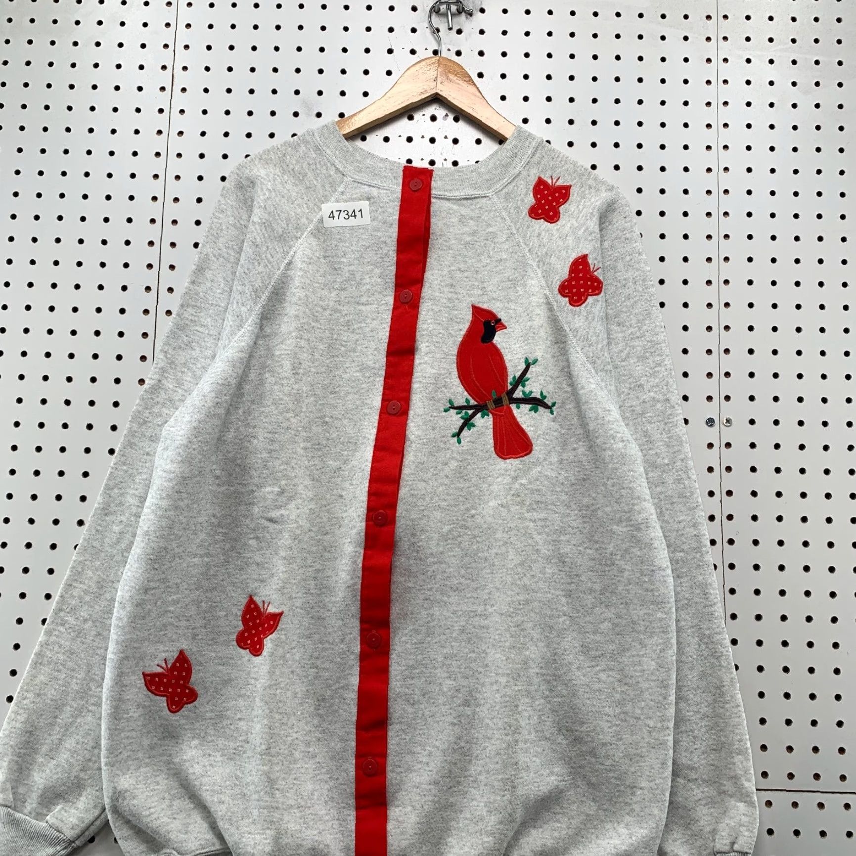 Vintage VINTAGE Cardinal Cardigan Sweatshirt Womens 2XL Gray Embroidered USA Cardigan Sweatshirt Womens 2XL Gray Embroidered USA Size XXL / US 16-18 / IT 52-54 - 4 Thumbnail
