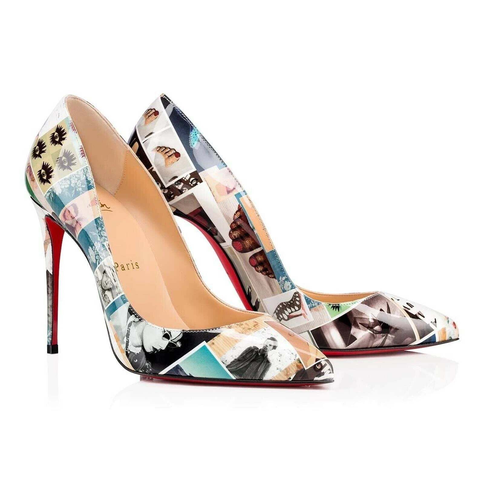 Christian Louboutin Christian Louboutin Pigalle Follies 100 Patent Collage Size US 7.5 / IT 37.5 - 5 Thumbnail