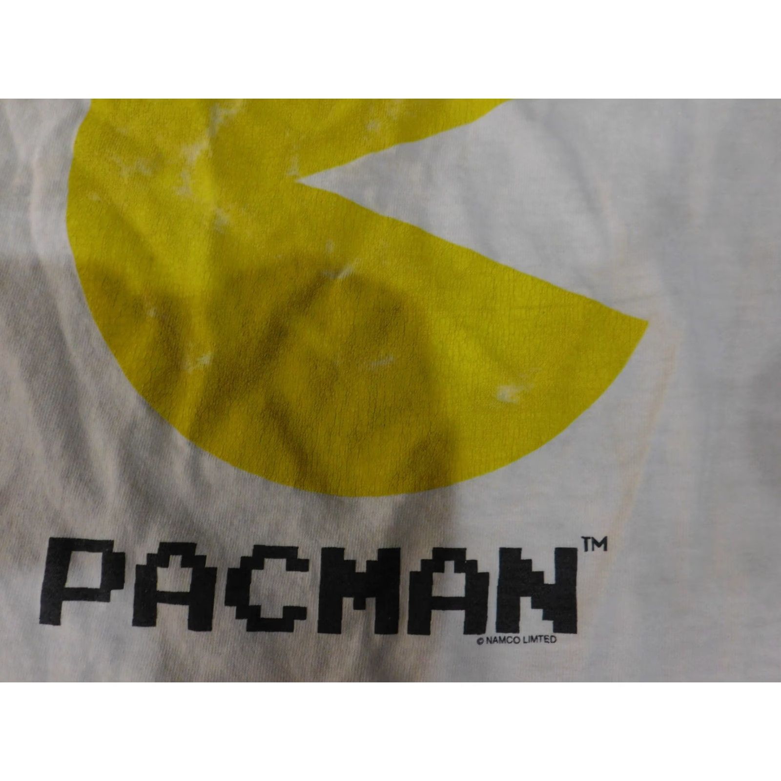 Vintage VINTAGE Pac-Man Shirt Mens Large White/Black Ringer Tee 80s Arcade Retro Graphic Print Mens Size US L / EU 52-54 / 3 - 4 Thumbnail