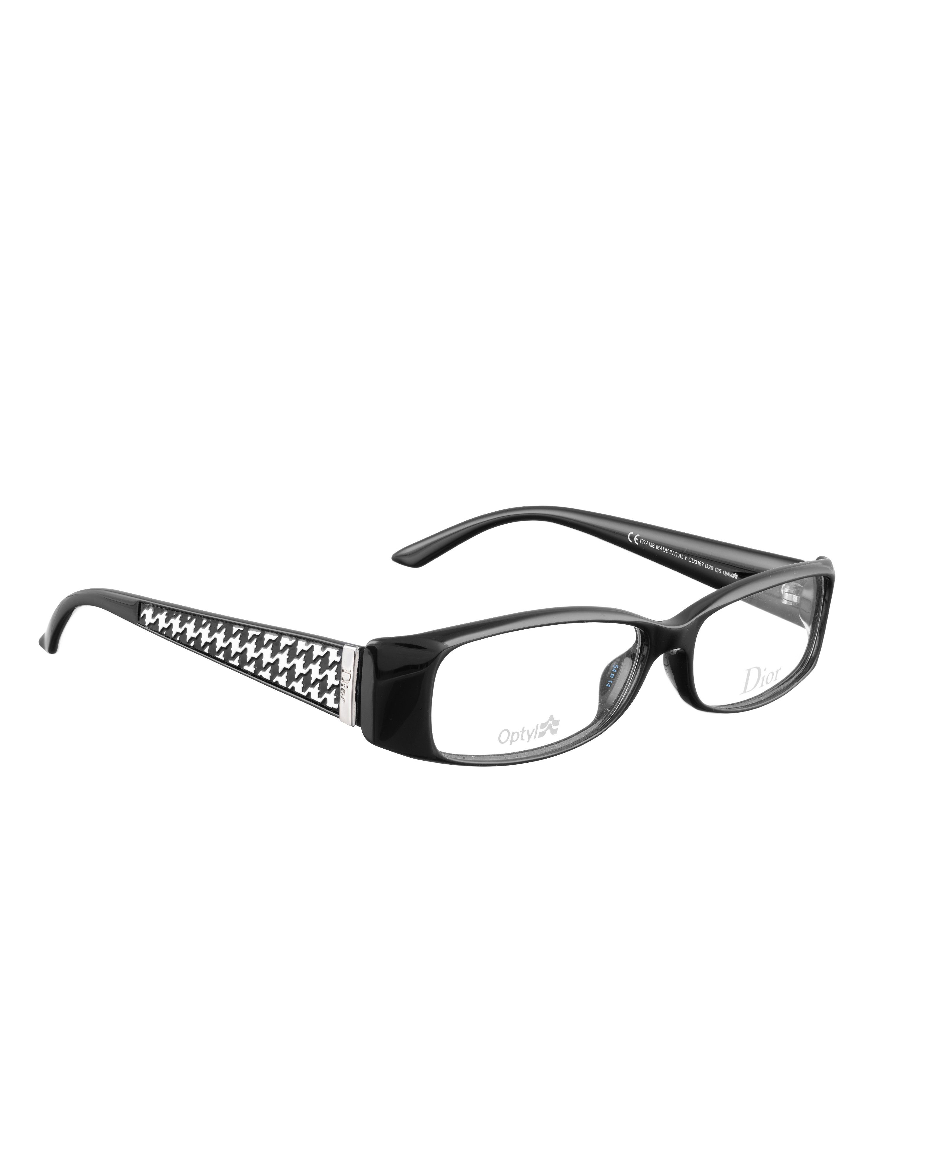 Dior Dior 00s Black Plastic Dogtooth Glasses Size ONE SIZE - 1 Thumbnail