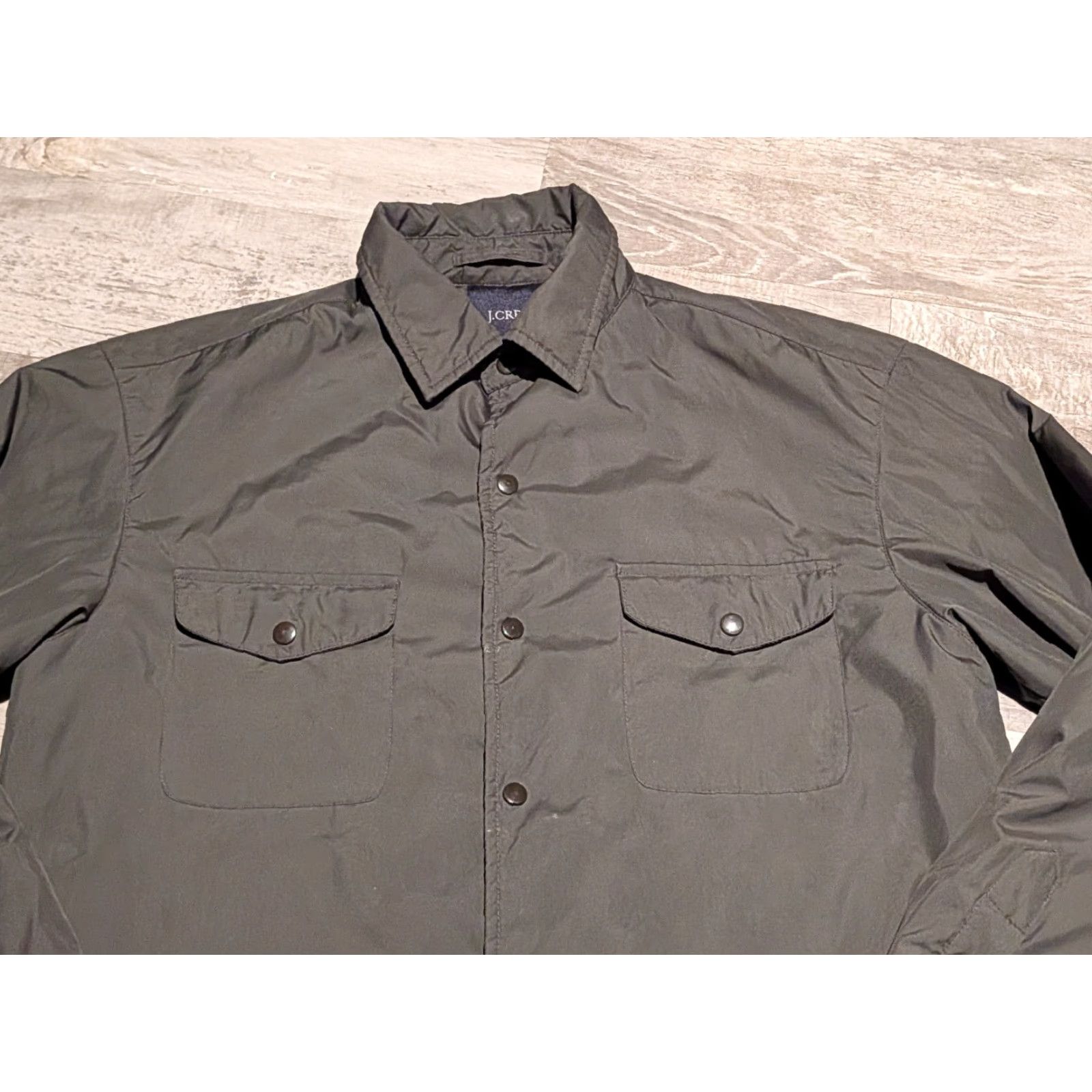 J.Crew VINTAGE J.CREW Jacket Shacket Slim Olefin Filled Thinsulate Crew Mens Small Snap Button Green 90s Y2K Outdoor Army Casual Size US S / EU 44-46 / 1 - 2 Thumbnail