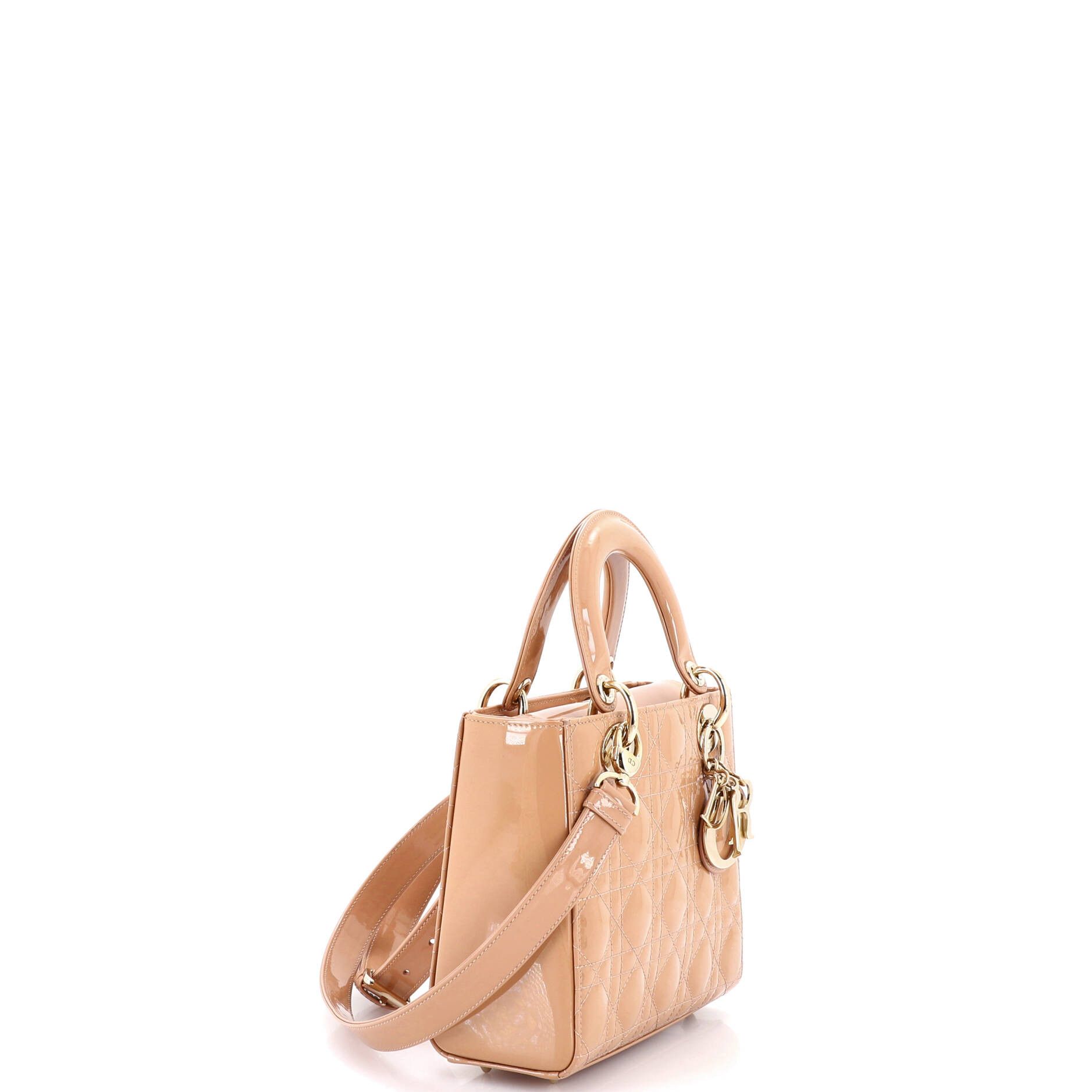 Dior Lady Dior Bag Cannage Quilt Patent Small Size ONE SIZE - 1 Thumbnail