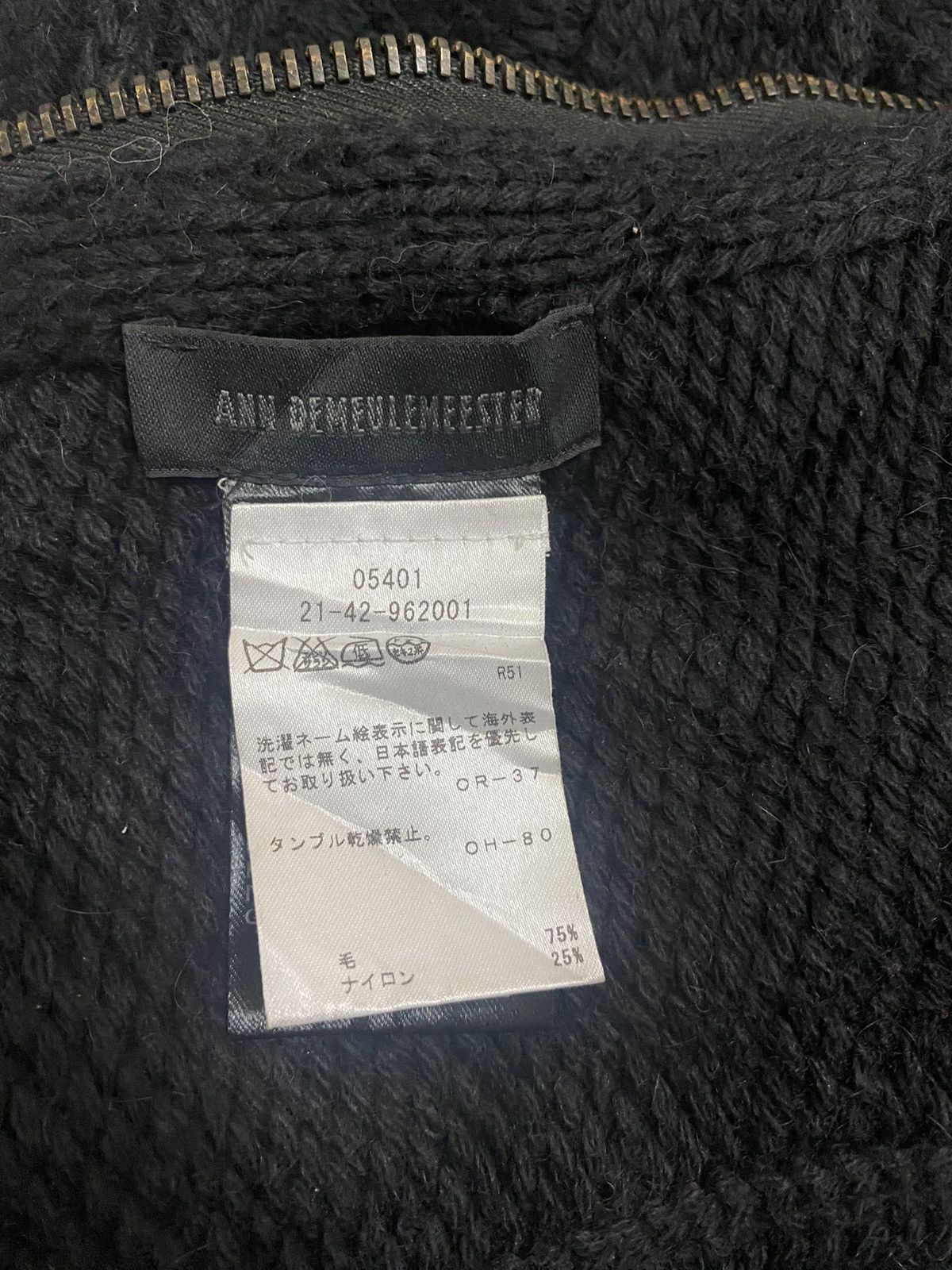 Ann Demeulemeester Ann Demeulemeester Zipper Knit Scarf Size ONE SIZE - 8 Thumbnail