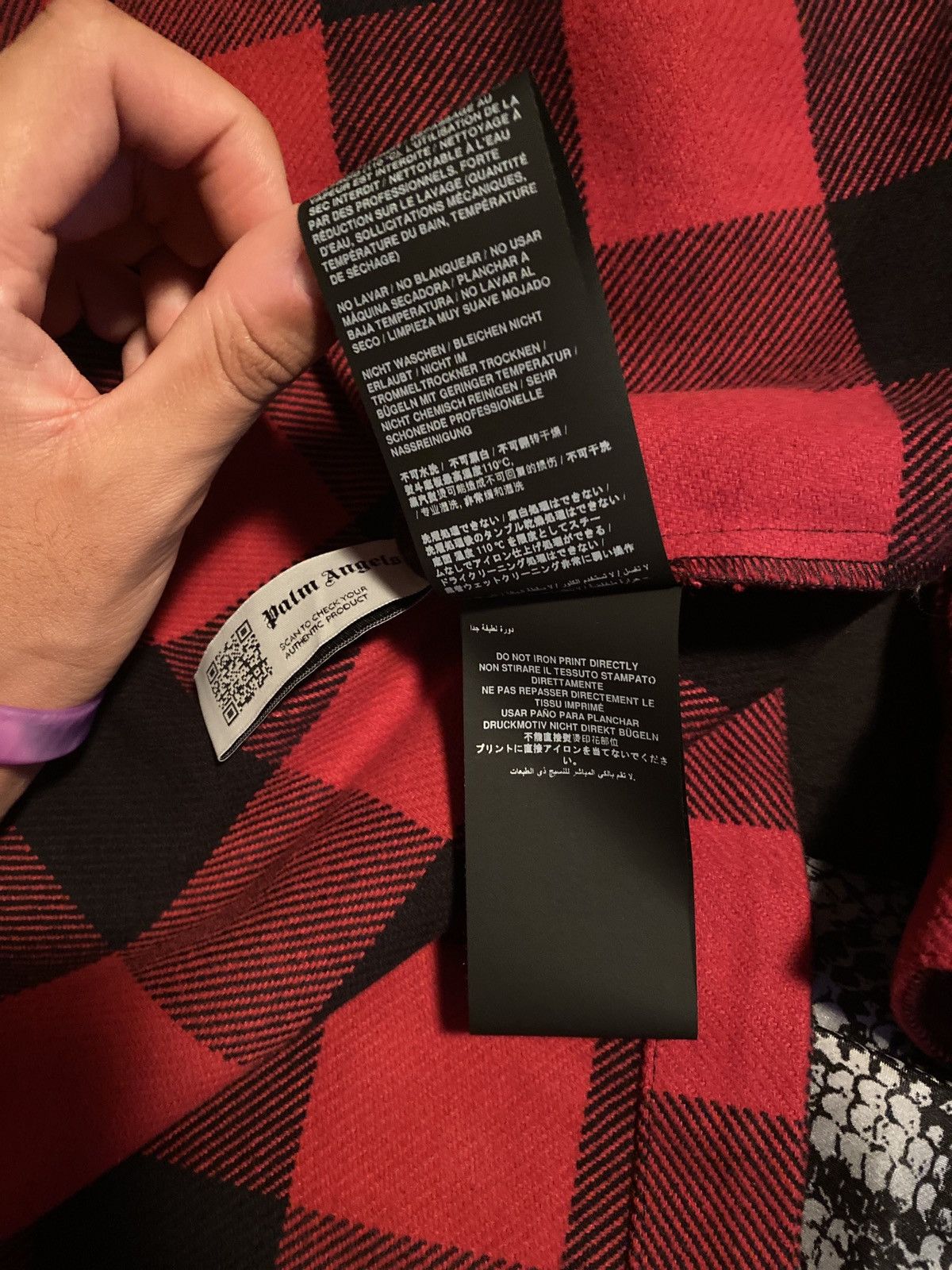 Palm Angels MENS PALM ANGELS BUTTON DOWN FLANNEL RED Size US S / EU 44-46 / 1 - 7 Thumbnail