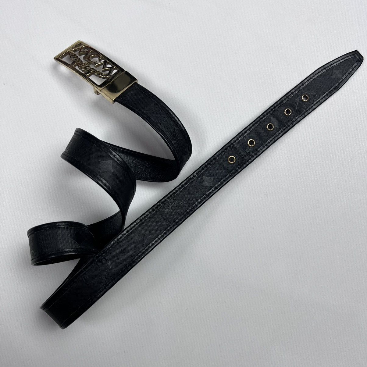 MCM Vintage MCM monogram black reversible belt Size 32 - 3 Thumbnail