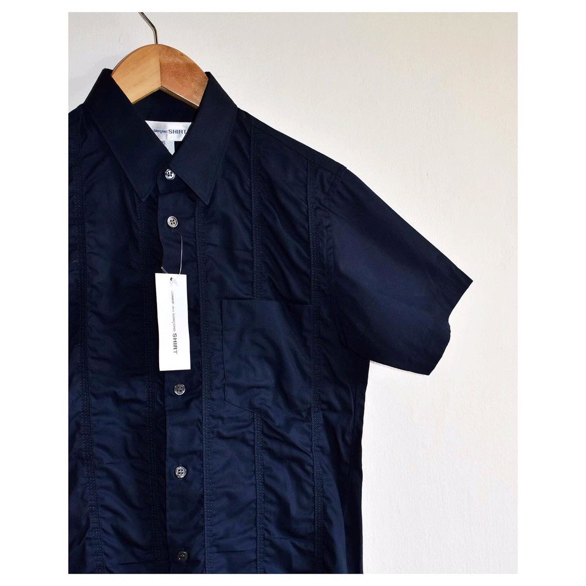 Comme des Garcons SHIRT COMME des GARÇONS SHIRT navy blue short sleeves shirt Size XS / US 0-2 / IT 36-38 - 3 Thumbnail