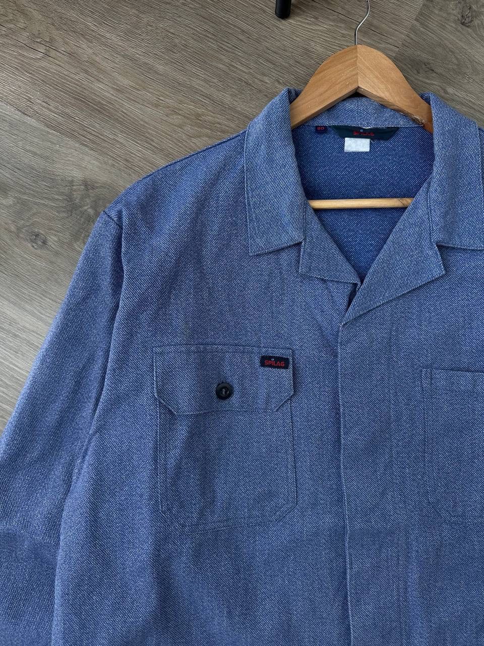Japanese Brand × Vintage Vintage Japanese Blue Workwear 90’s Distressed Spilag Shirt Size US L / EU 52-54 / 3 - 5 Thumbnail