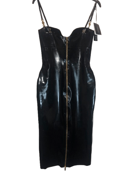 Versace VERSACE Black Latex Dress Size 40 ita Size S / US 4 / IT 40 - 4 Thumbnail