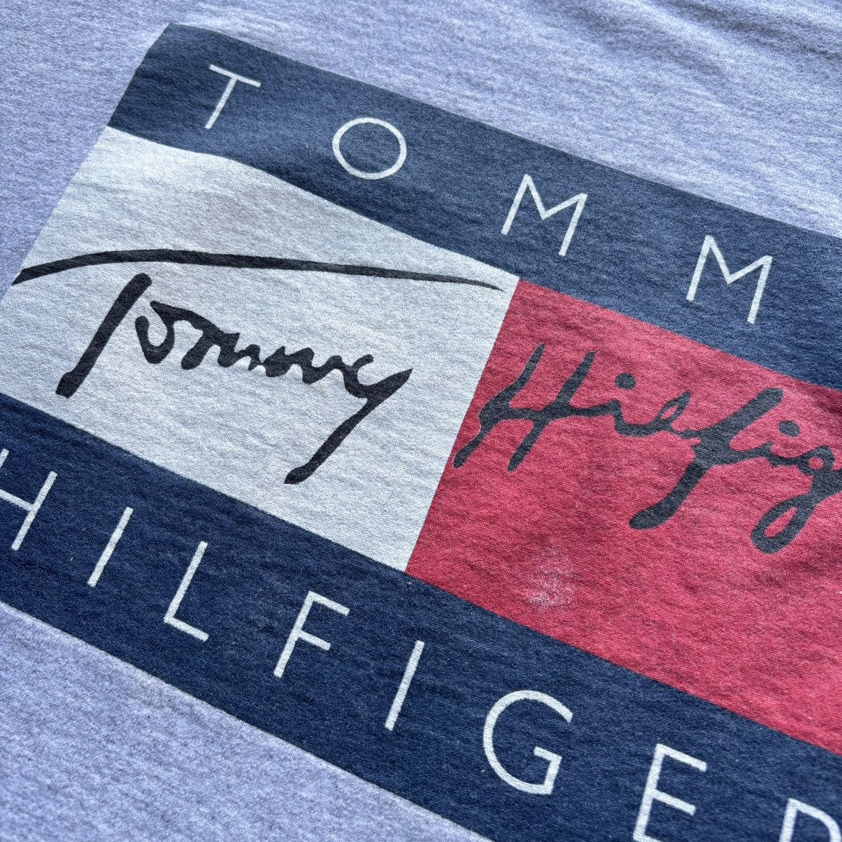 Tommy Hilfiger × Tommy Jeans × Vintage vintage 90s TOMMY HILFIGER Big Flag Logo Spellout sweatshirt Size US XL / EU 56 / 4 - 7 Thumbnail