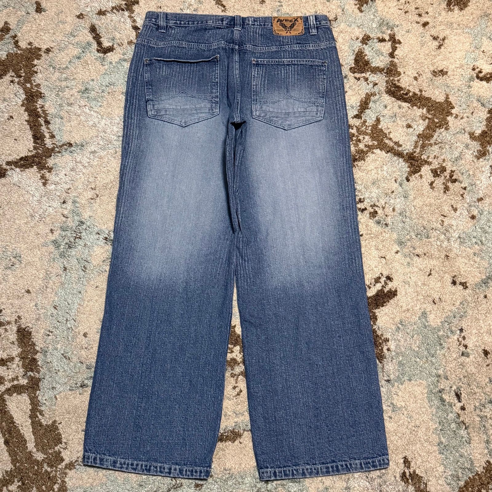 Avirex Vintage Avirex Baggy Jeans 38x32 Striped Y2K Southpole Style Size US 38 / EU 54 - 1 Thumbnail