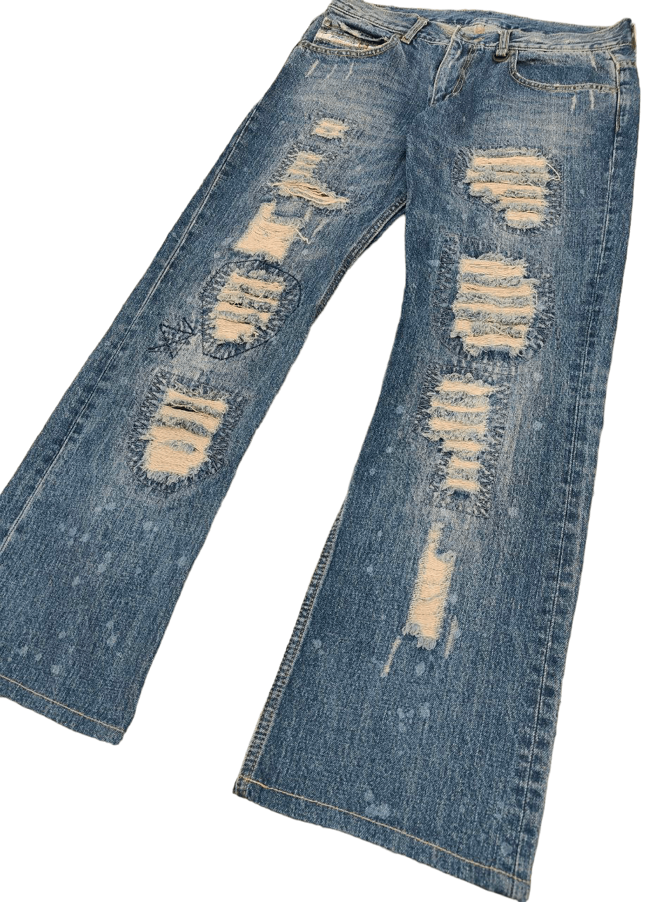 Japanese Brand Nicole Club Distressed Denim Size US 33 - 1 Thumbnail