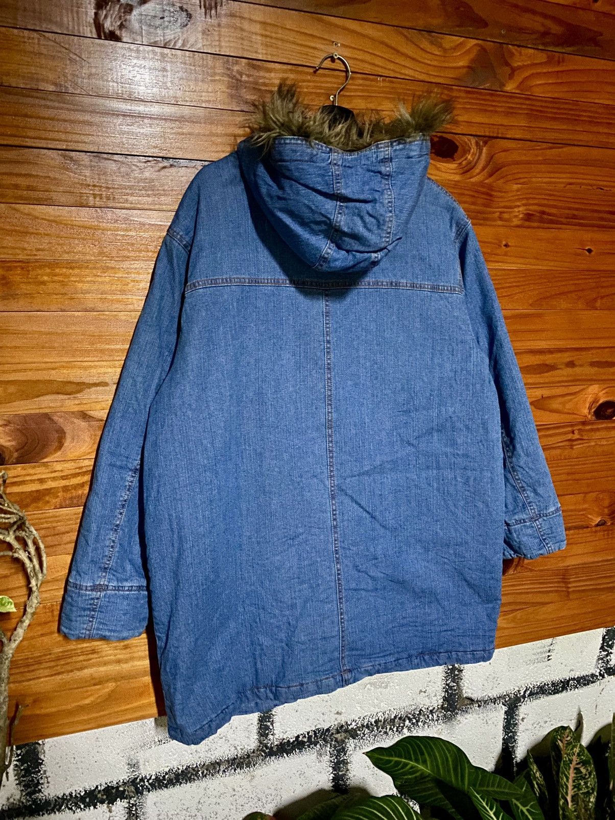 Japanese Brand Vintage Denim Parka Jacket Winter Coat Streetwear Outerwear Size US M / EU 48-50 / 2 - 11 Thumbnail