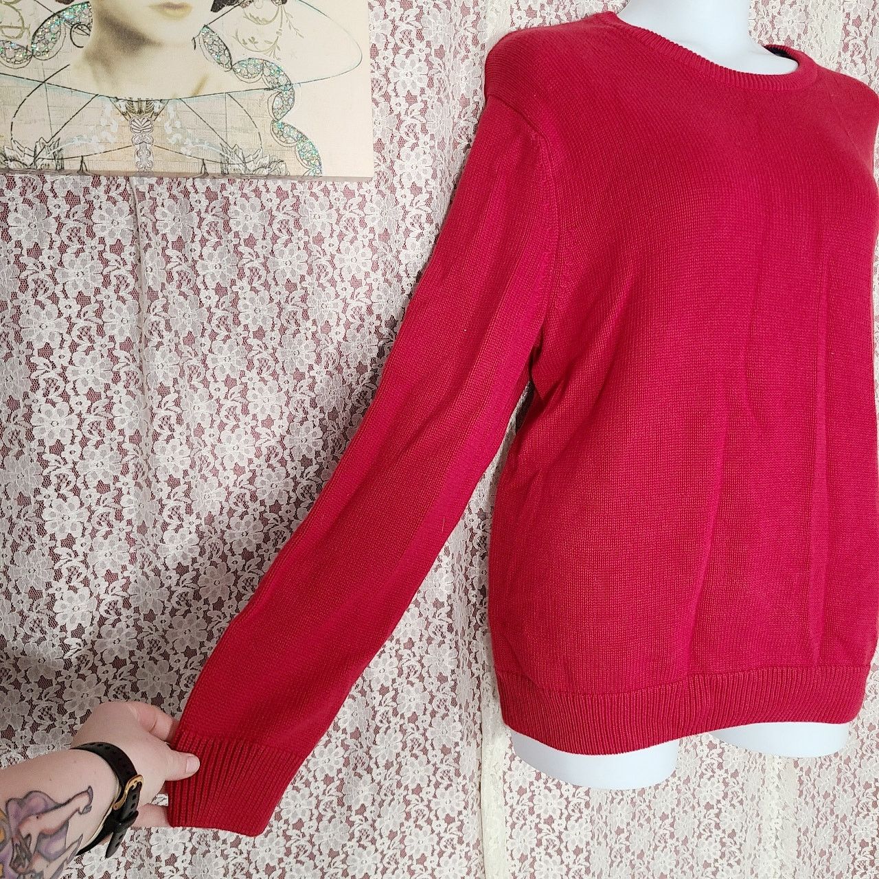 Chaps Vintage 90s chaps red knit sweater size XL Size XL / US 12-14 / IT 48-50 - 9 Thumbnail