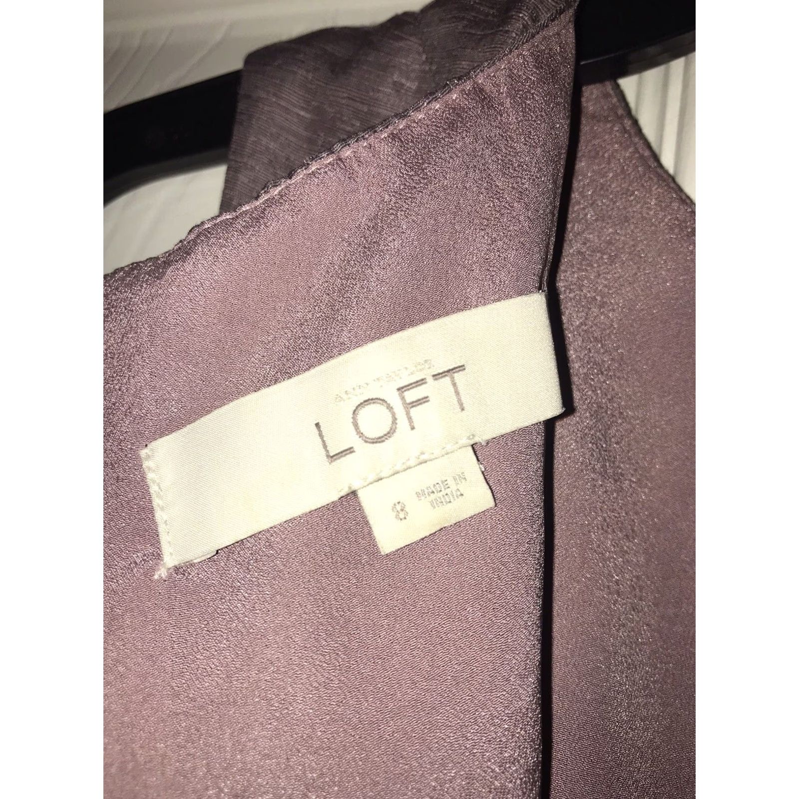 Loft VINTAGE? Ann Taylor Loft Women's 8 Sleeveless Dress Pretty Purple Zipper Back Sheath Knee Length Womens 8 Purple Zipper Back Dresses Lazy placeholder Size M / US 6-8 / IT 42-44 - 3 Thumbnail