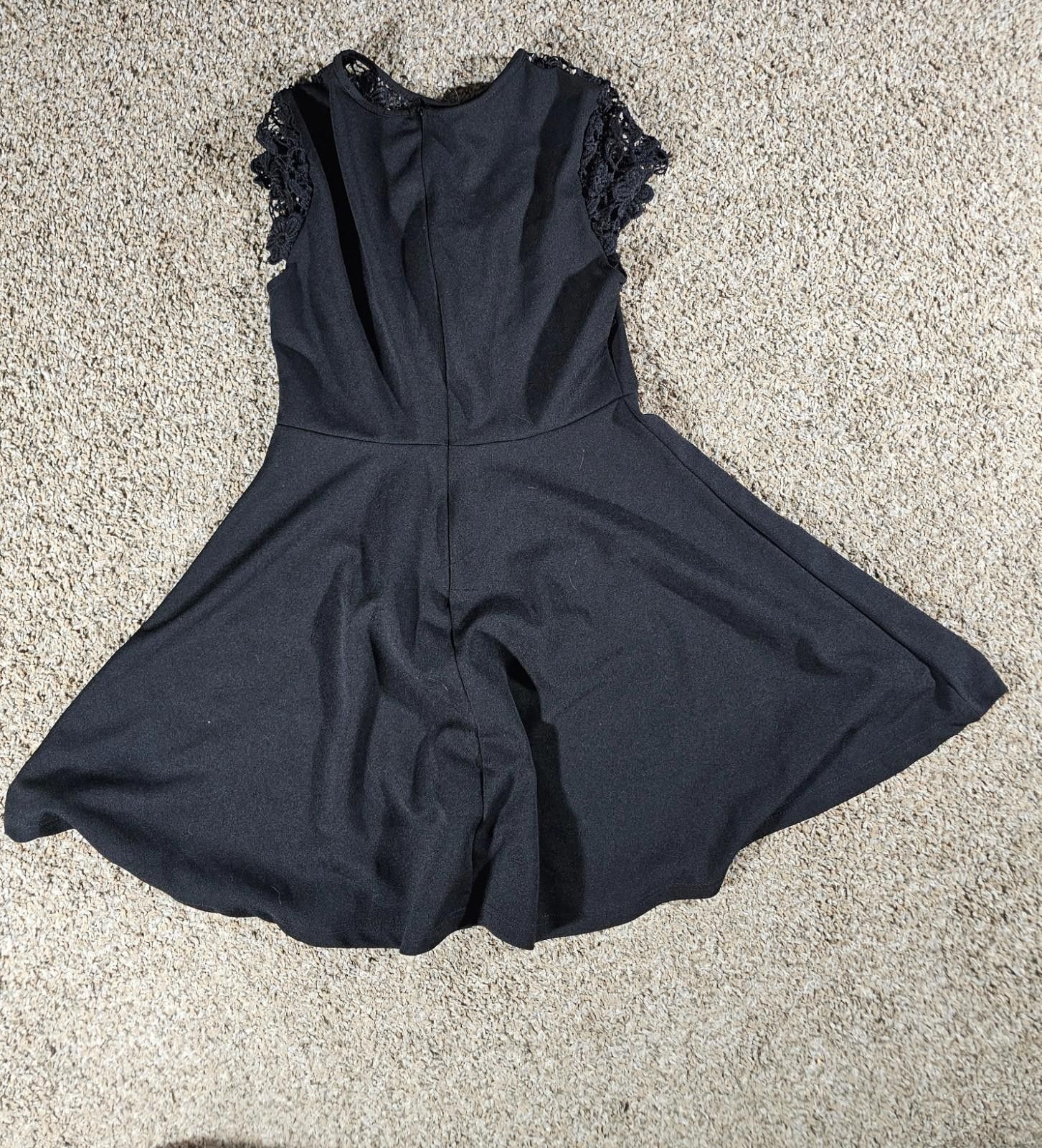 Shein SHEIN Black Small Doily Dress Sleeveless Size S / US 4 / IT 40 - 6 Thumbnail