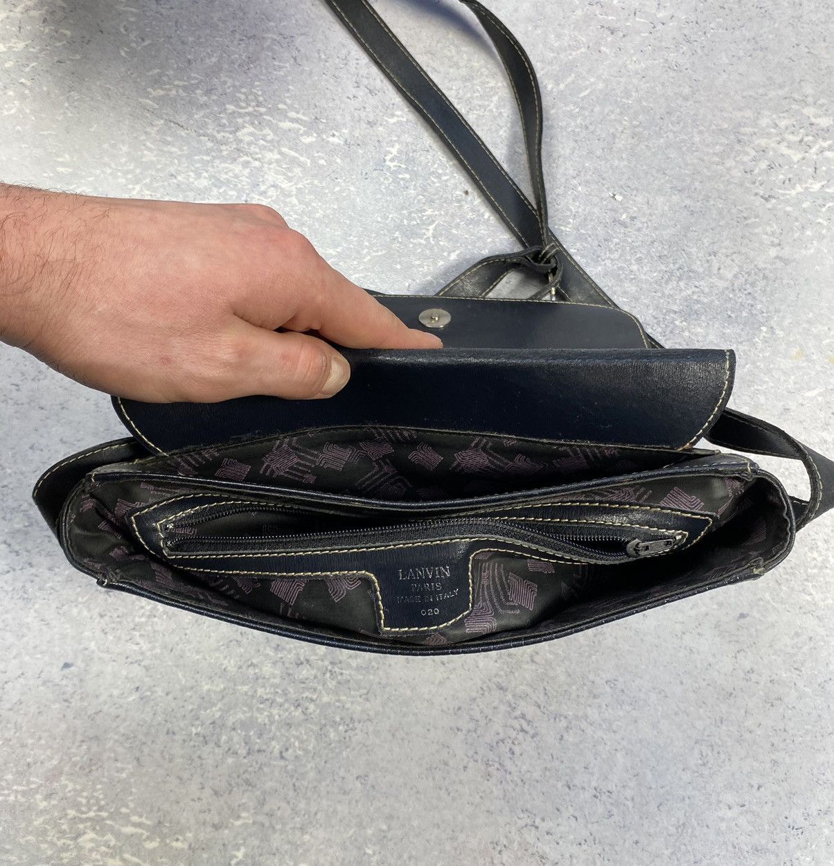 Lanvin Lanvin Paris Unisex Blue Bag Made in Italy Size ONE SIZE - 13 Thumbnail