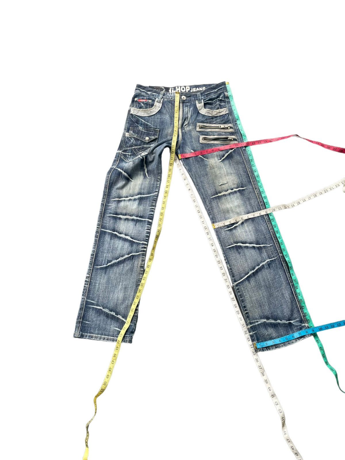 Japanese Brand Hi-Hop Custom Distresed Denim Size US 34 / EU 50 - 12 Thumbnail
