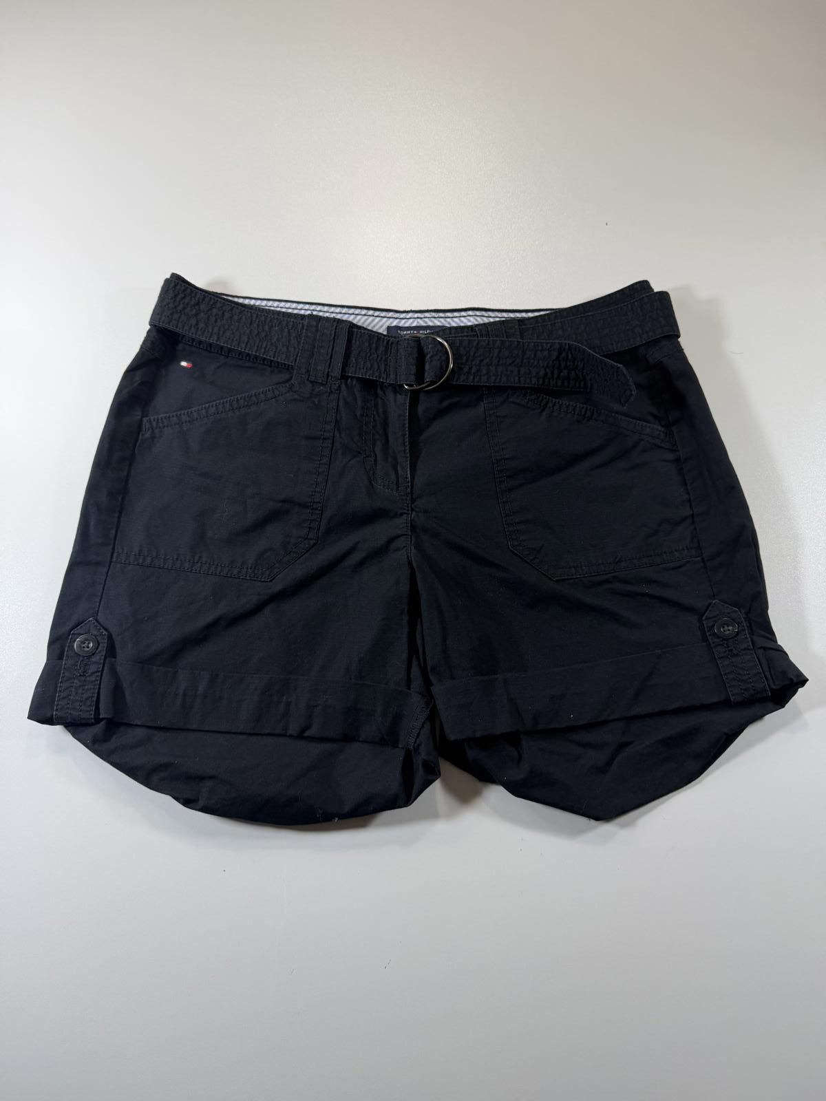 Tommy Hilfiger Tommy Hilfiger Black Casual Shorts with Belt 4 Size 27" / US 4 / IT 40 - 1 Thumbnail