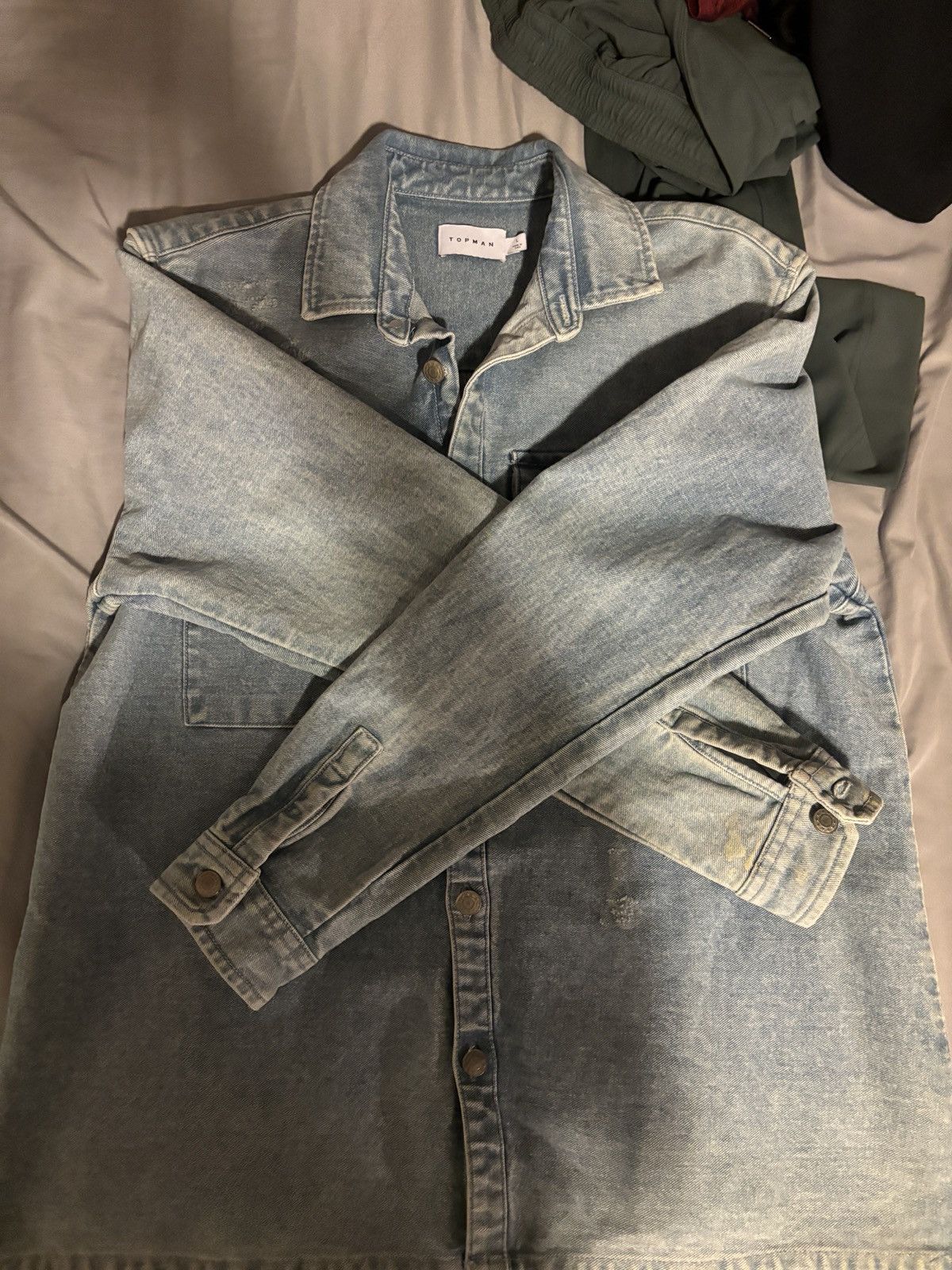 Topman Topman Denim Jacket Size L Size US L / EU 52-54 / 3 - 3 Thumbnail