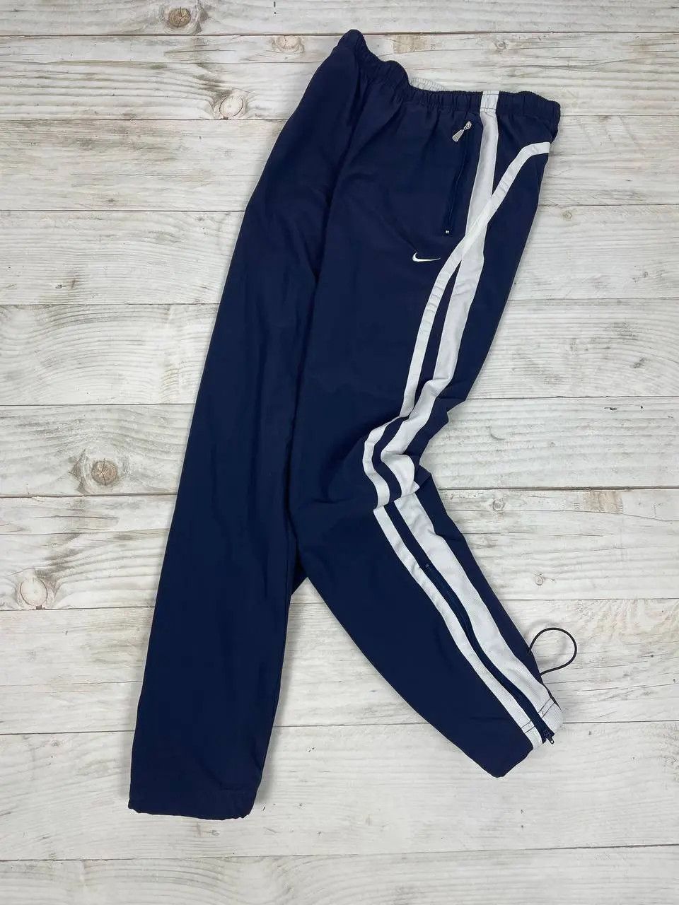 Nike Vintage Nike Track Pants 00s Striped Swoosh Nylon Y2K Size US 32 / EU 48 - 1 Thumbnail