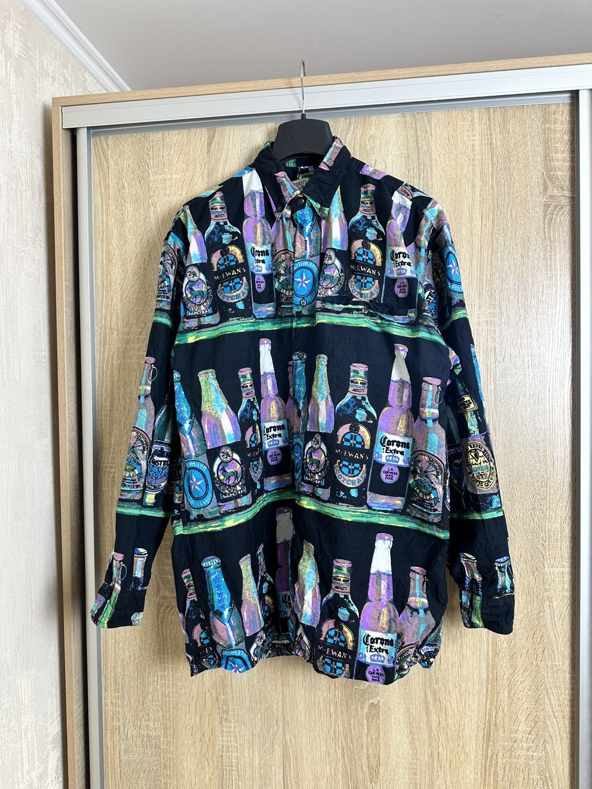 Mambo 🔥 Corona Extra Beer Big Art Button Up Shirt Guinness Versace Size US M / EU 48-50 / 2 - 2 Thumbnail