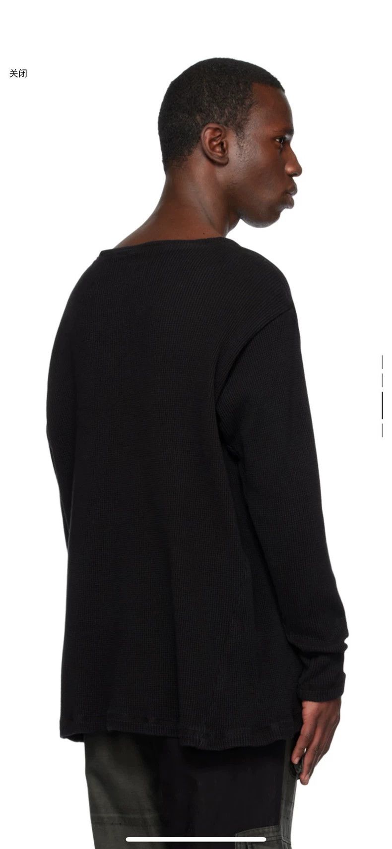Greg Lauren Greg Lauren size3 Black Waffle Long Sleeve Size US L / EU 52-54 / 3 - 3 Thumbnail