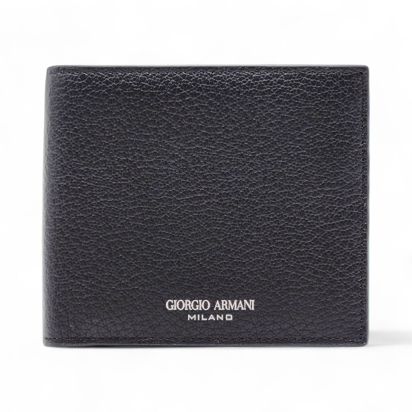 Giorgio Armani Pebbled Leather Bifold Men's Wallet in Black – NIB $595 Size ONE SIZE - 1 Thumbnail