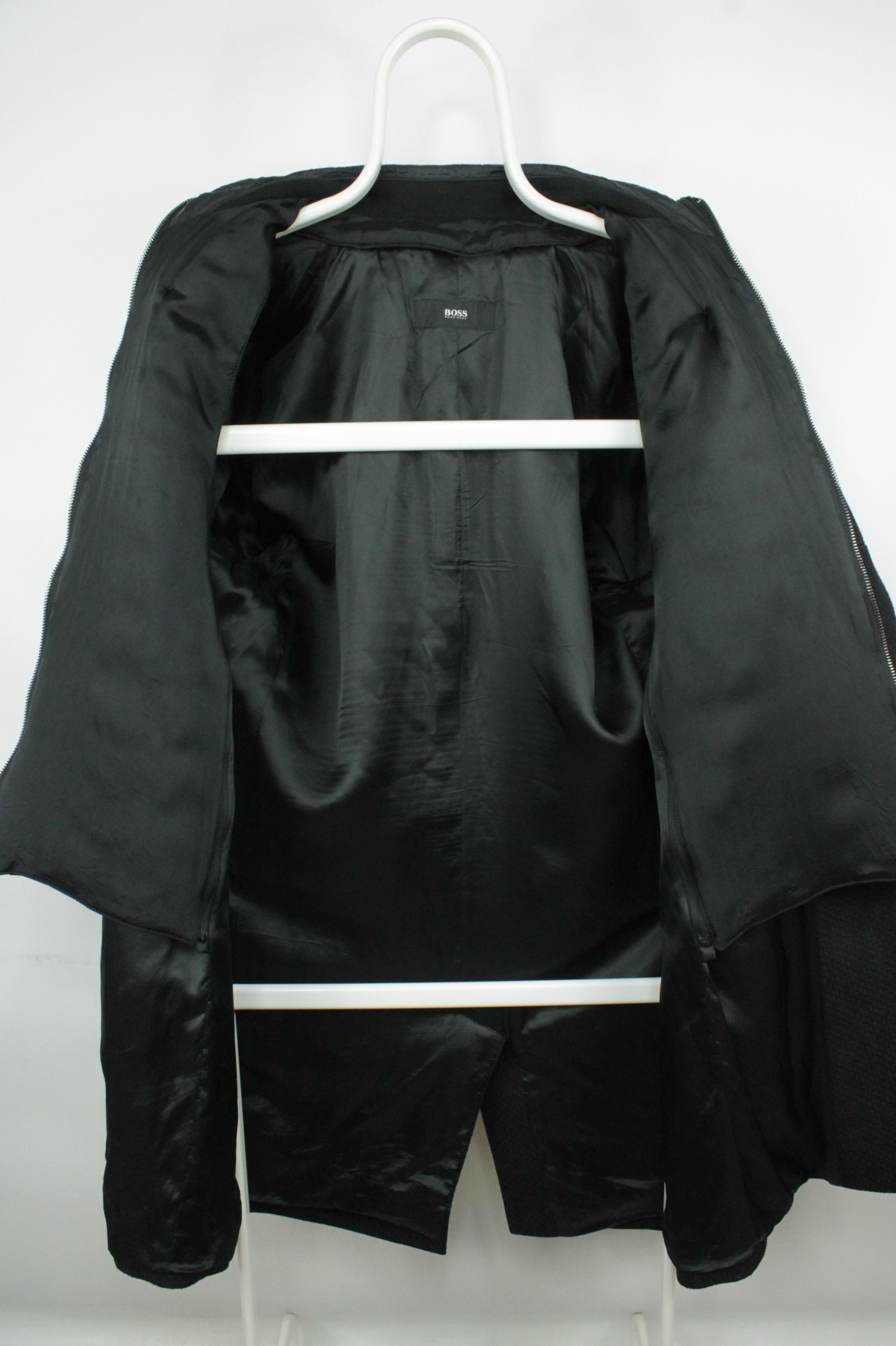 Hugo Boss Hugo Boss Nadim4 Inner Bib Slim Fit Black Wool Coat Size US L / EU 52-54 / 3 - 8 Thumbnail