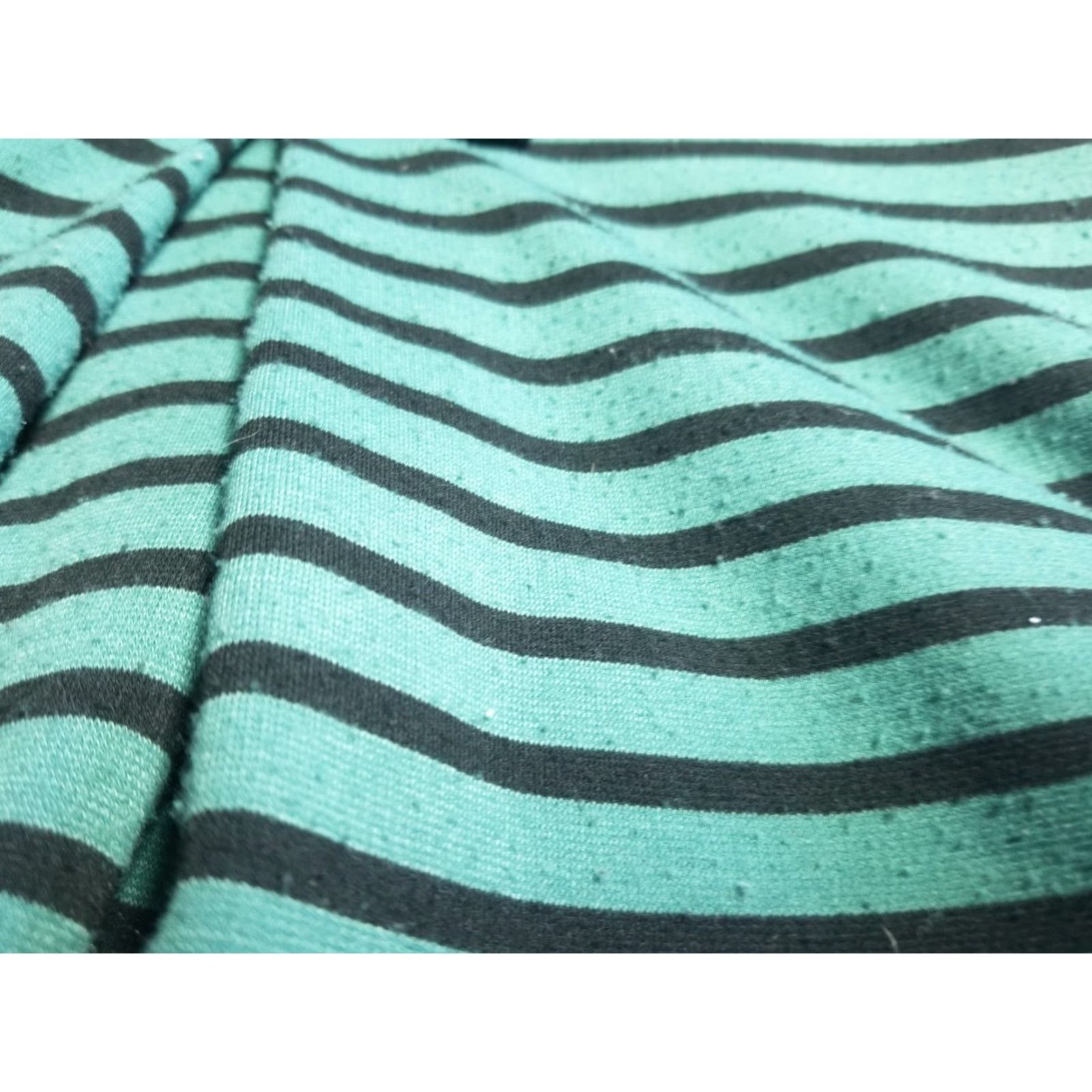 Vintage Fervour Green Striped Dress Short Sleeve Size Medium Size 32" / US 10 / IT 46 - 6 Thumbnail