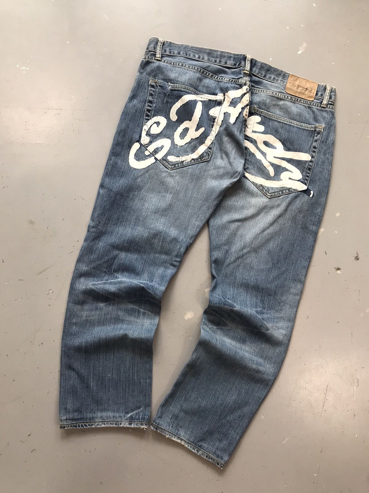 Ed Hardy × Vintage Vintage Edhardy distressed straight fit denim Size US 42 / EU 58 - 11 Thumbnail