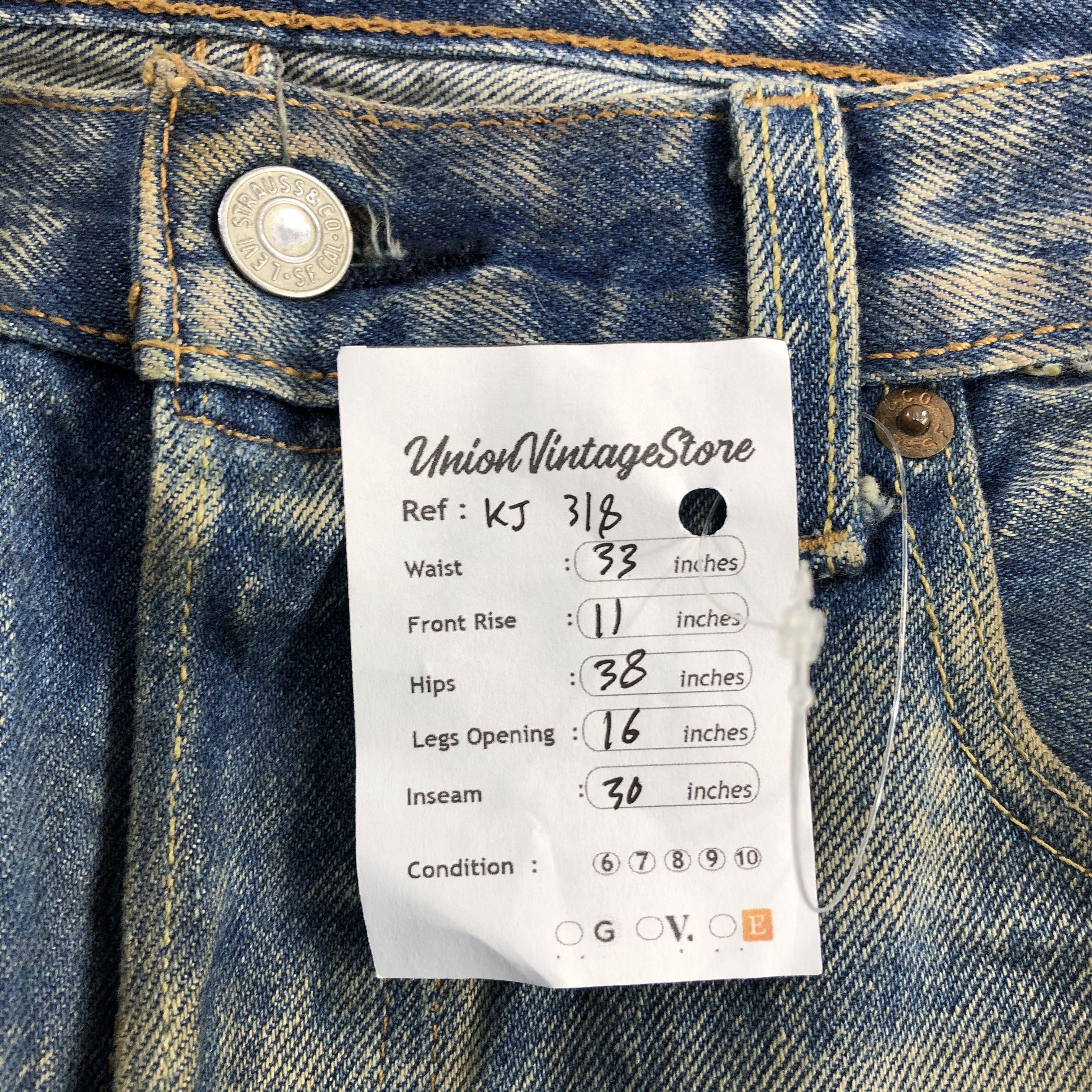 Levi's Vintage Levi's 501 Jeans Rusty Acid Wash Denim KJ318 Size US 30 / EU 46 - 13 Thumbnail