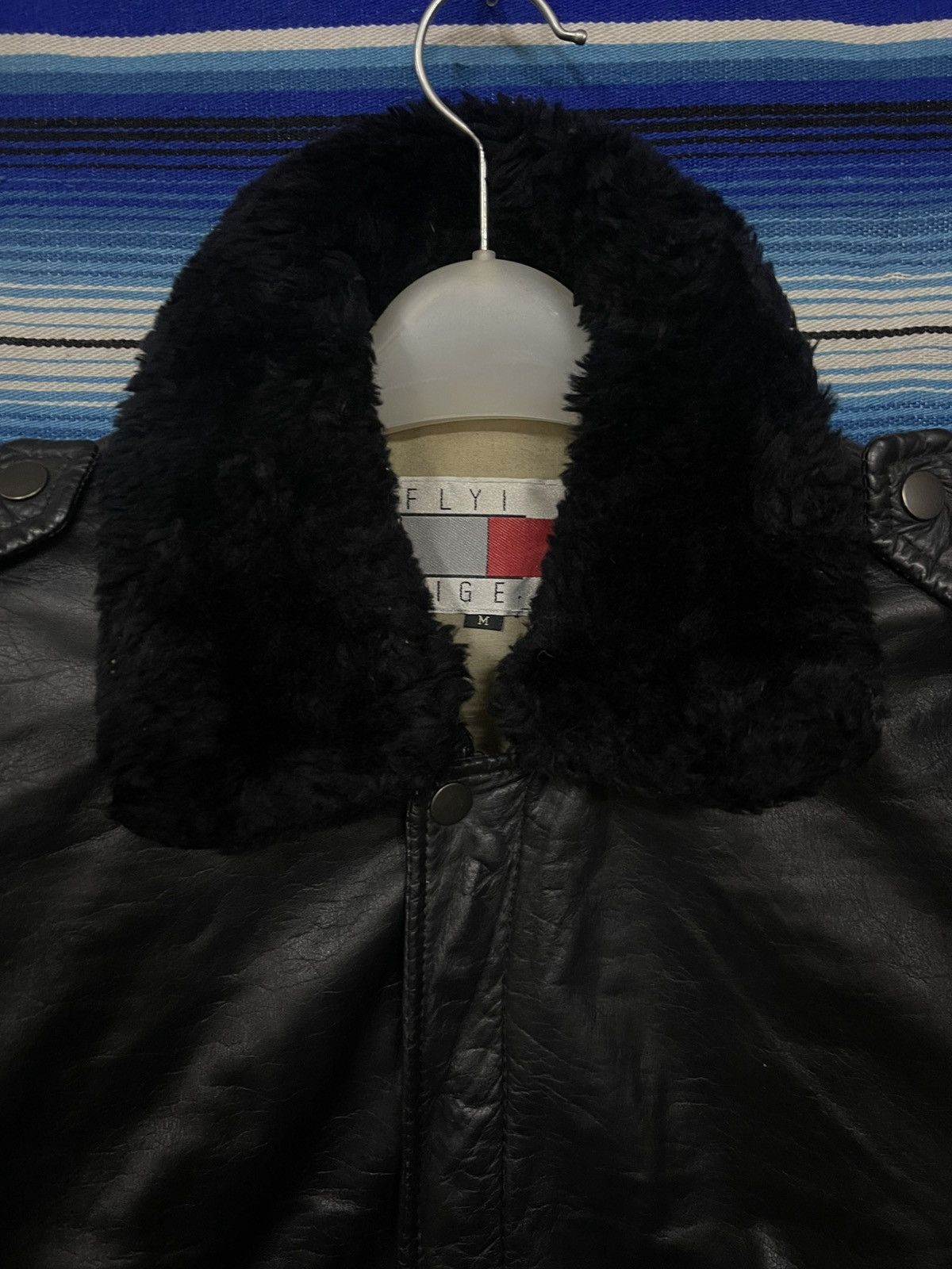 Vintage RARE 🔥 Vintage FLYING TIGER leather Bomber Jacket Size US M / EU 48-50 / 2 - 4 Thumbnail
